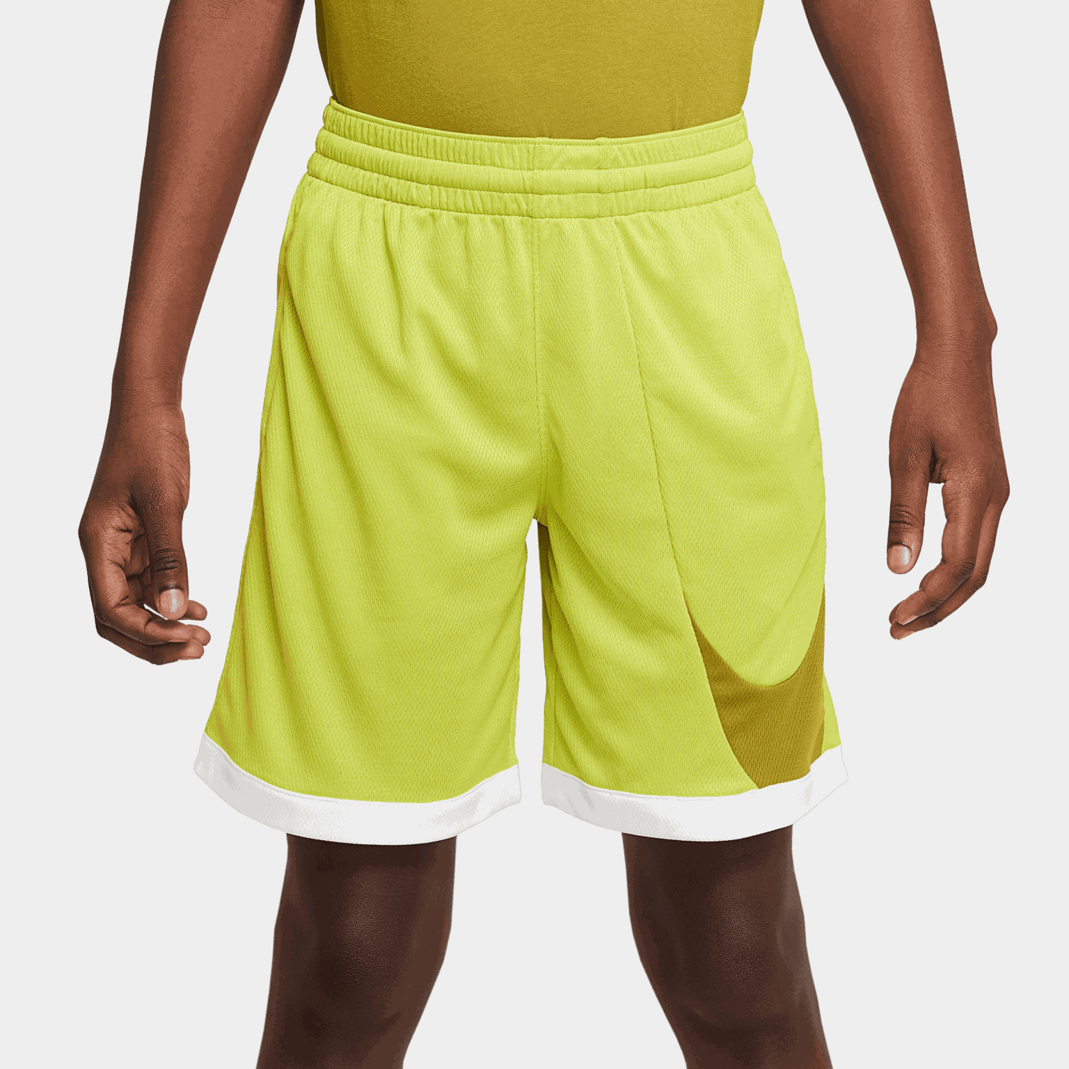  Calções de basquetebol para meninos (tamanhos 1-6), Calções de basquetebol infantis - verde