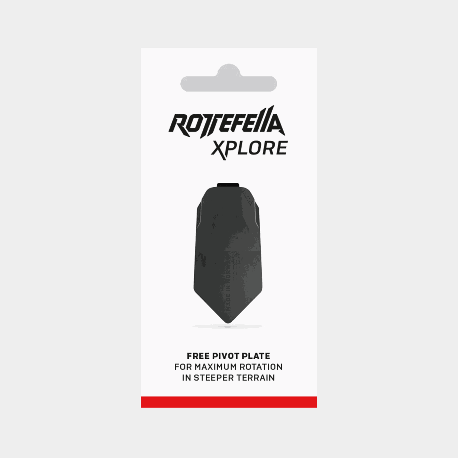 Rottefella Xplore BC Free Pivot Plate 24/25, placa de suporte sem suporte - cinza
