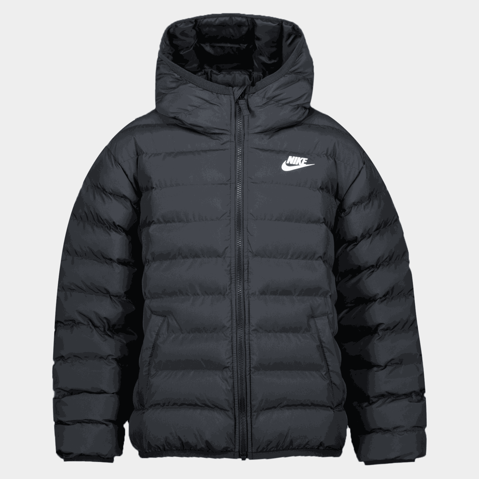 Veste légère à garnissage synthétique, veste d'hiver, junior - noire