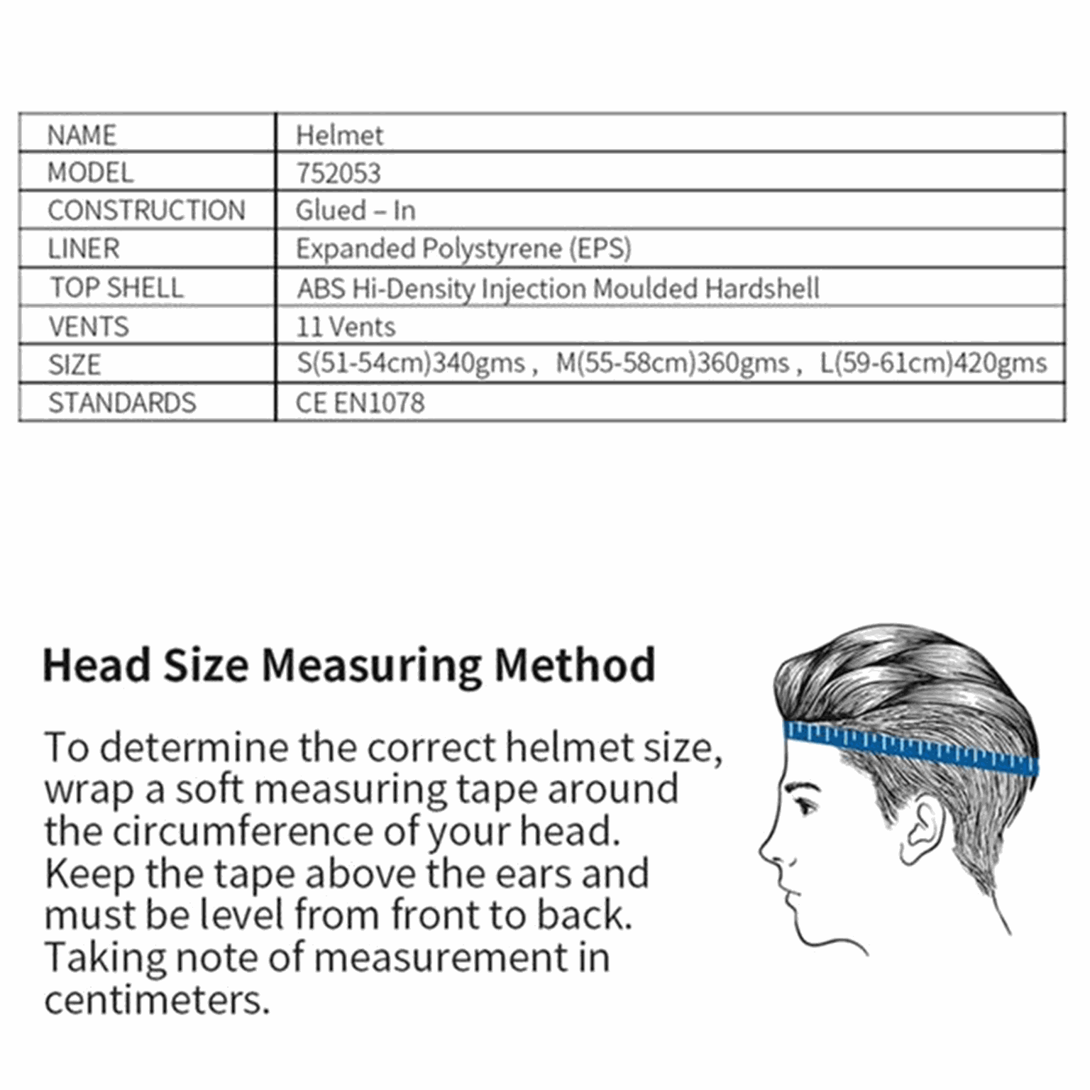 Skate Helmet, hjelm til skateboard, unisex - Svart