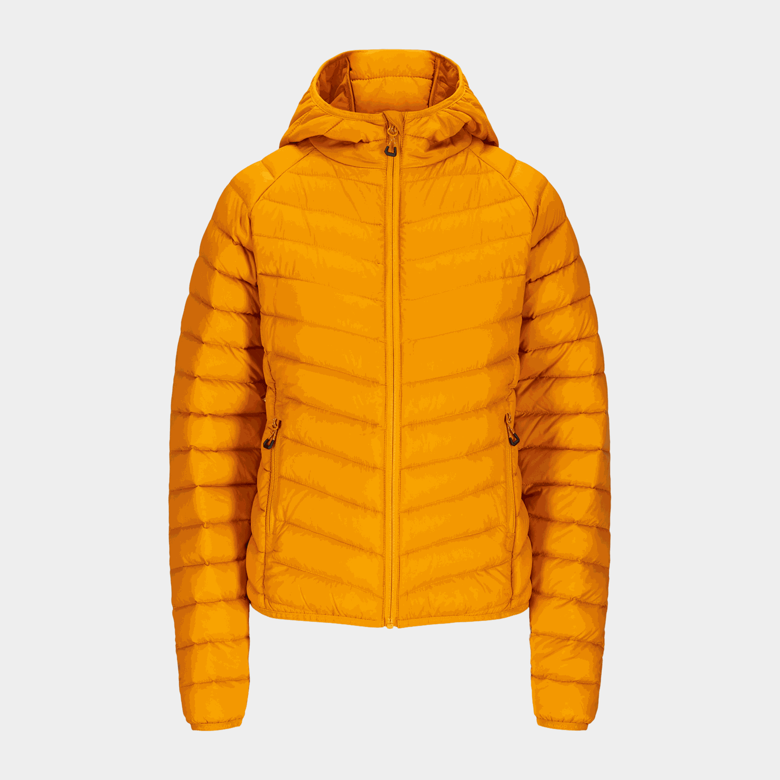 Doudoune douce et durable à capuche, veste femme - jaune
