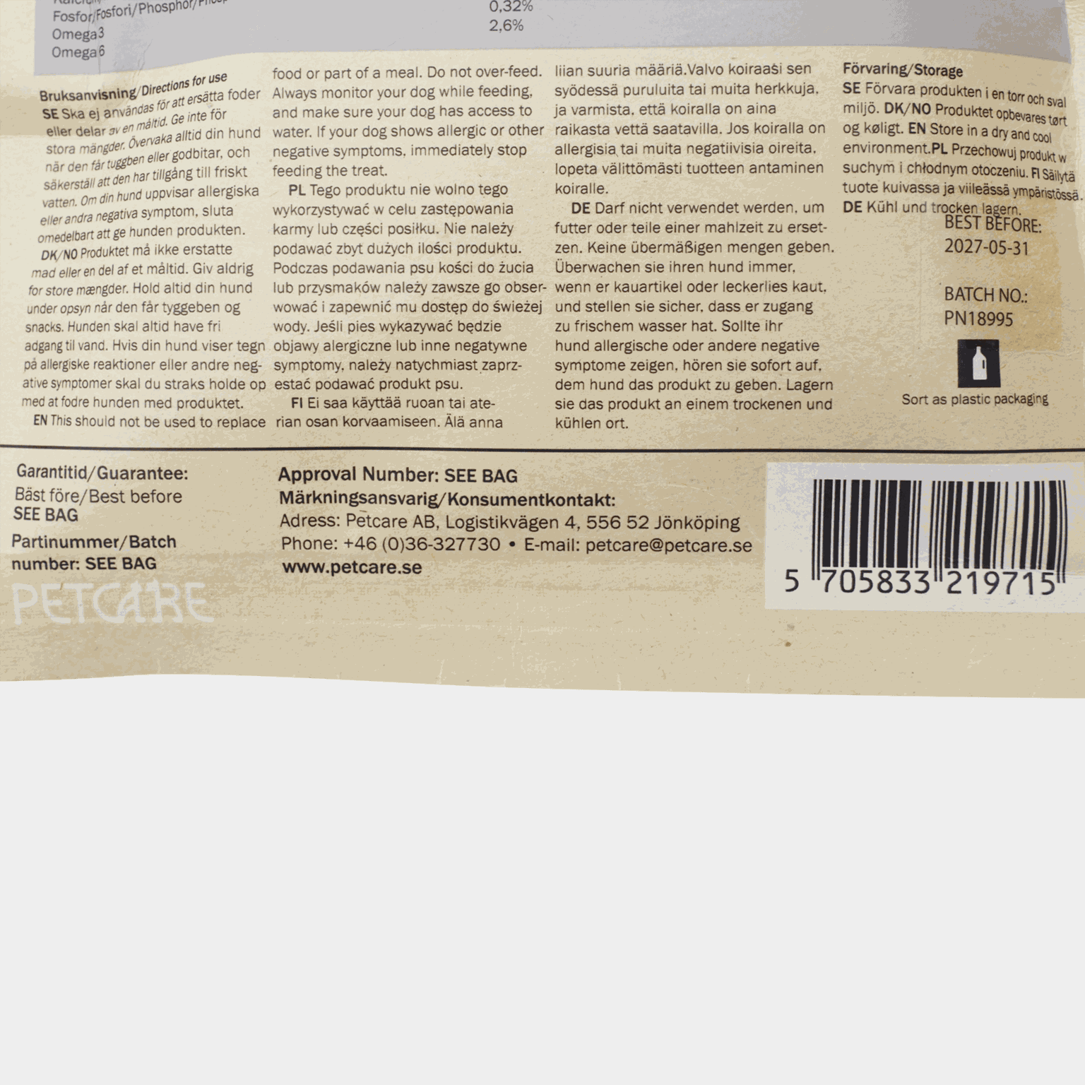  Krokiety jagnięce Crunchers 150g, przekąski dla psów -