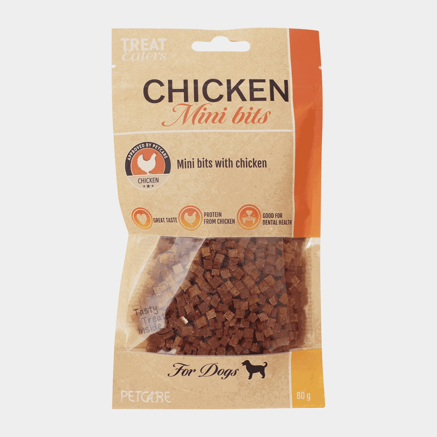 Mini kawałki kurczaka 80g, przysmaki dla psów -