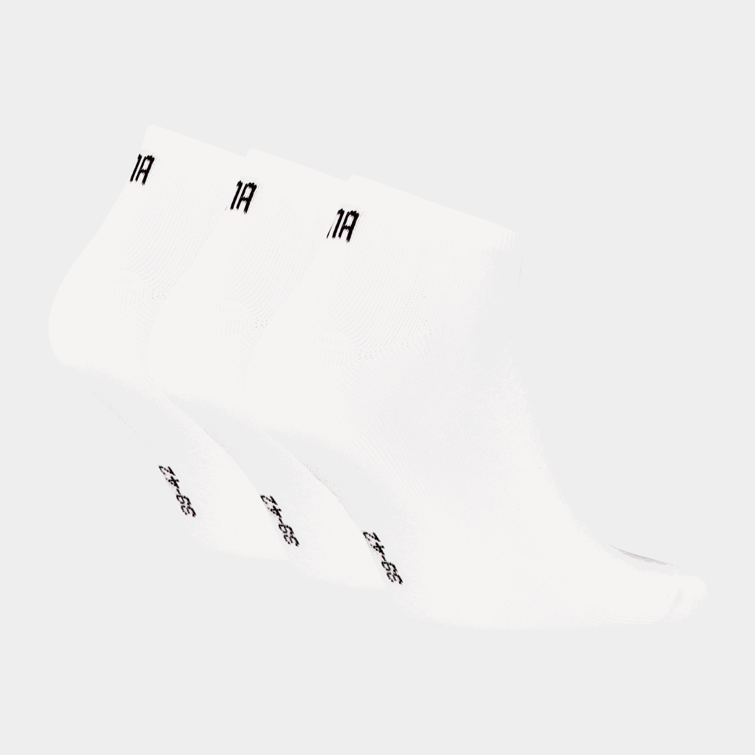  Effen sportsokken, verpakking van 3, korte sokken, unisex
