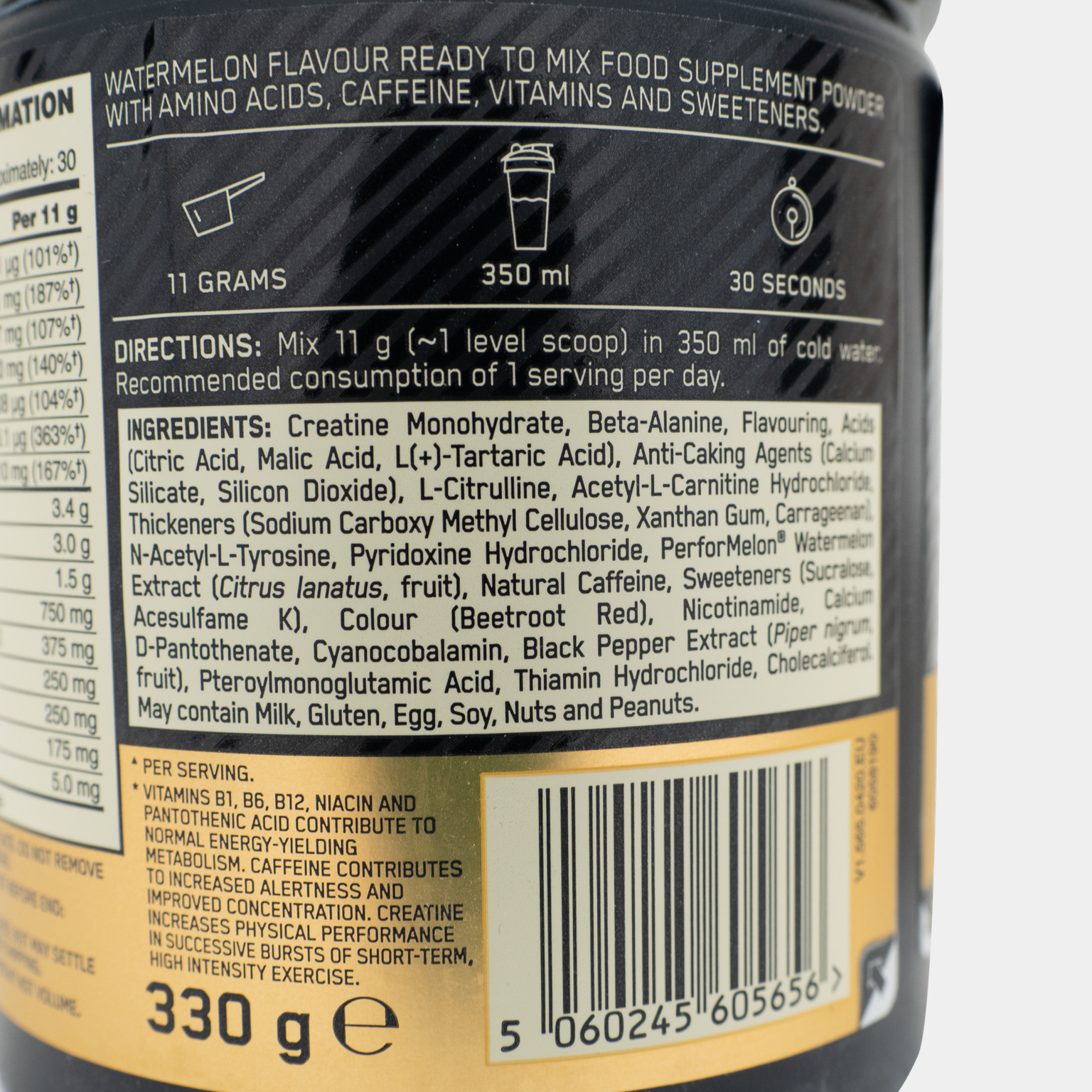  Gold Standard Pre Workout 330 g, suplement w proszku przedtreningowy