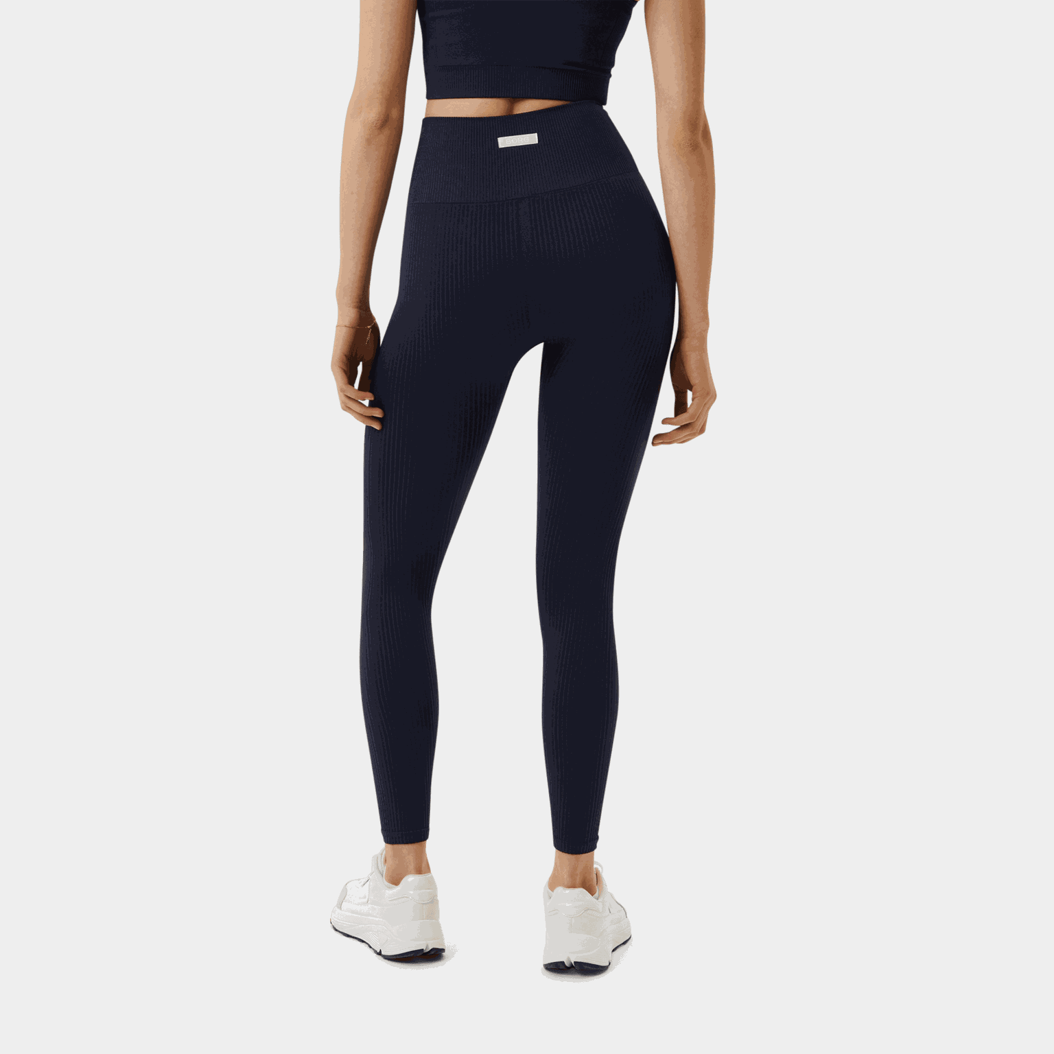  Leggings sans coutures et légers, leggings de sport, femme – bleu foncé