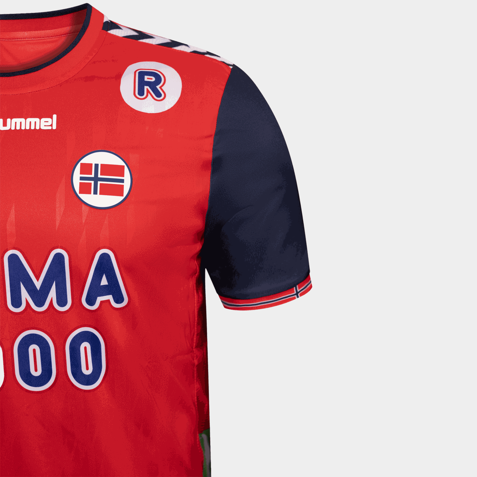 NHF 24 Home Kit Jersey Short Sleeve, håndballdrakt, barn - Rød