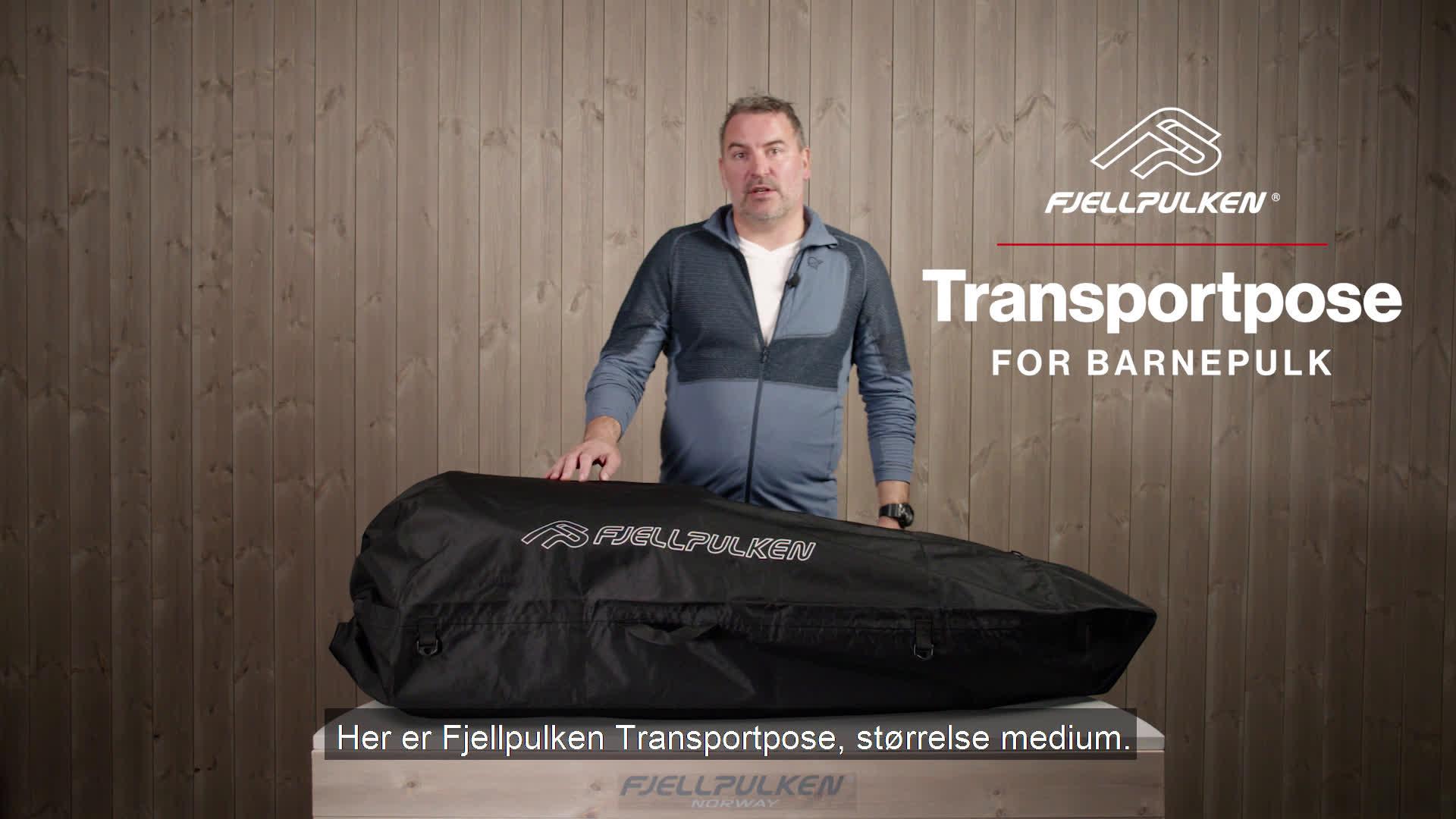  Bolsa de transporte Fjellpulken 24/25 com capa para trenó - preta