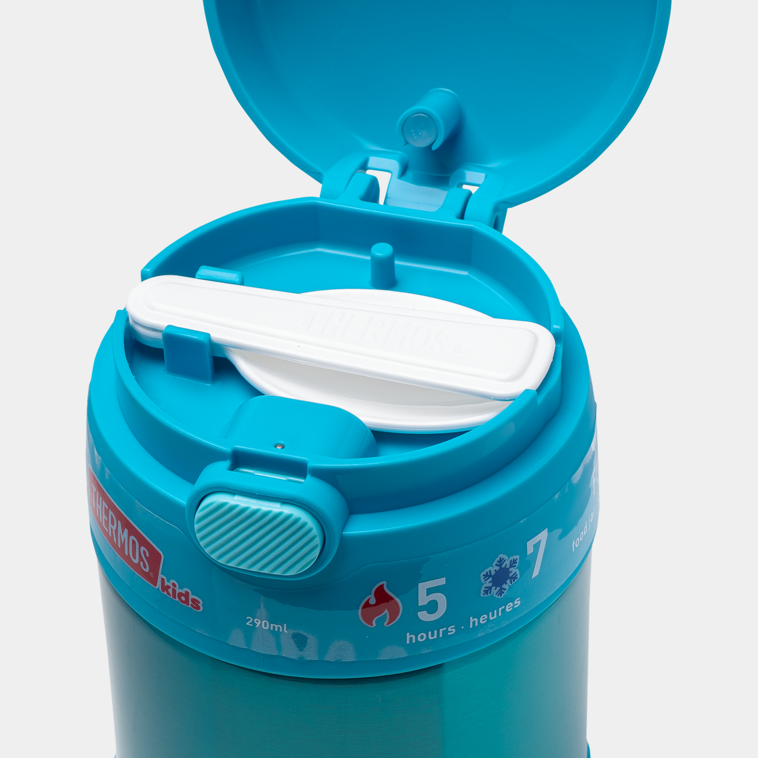  Pojemnik ze stali nierdzewnej Mattermos Funtainer ze składaną łyżką, 290 ml – zielony