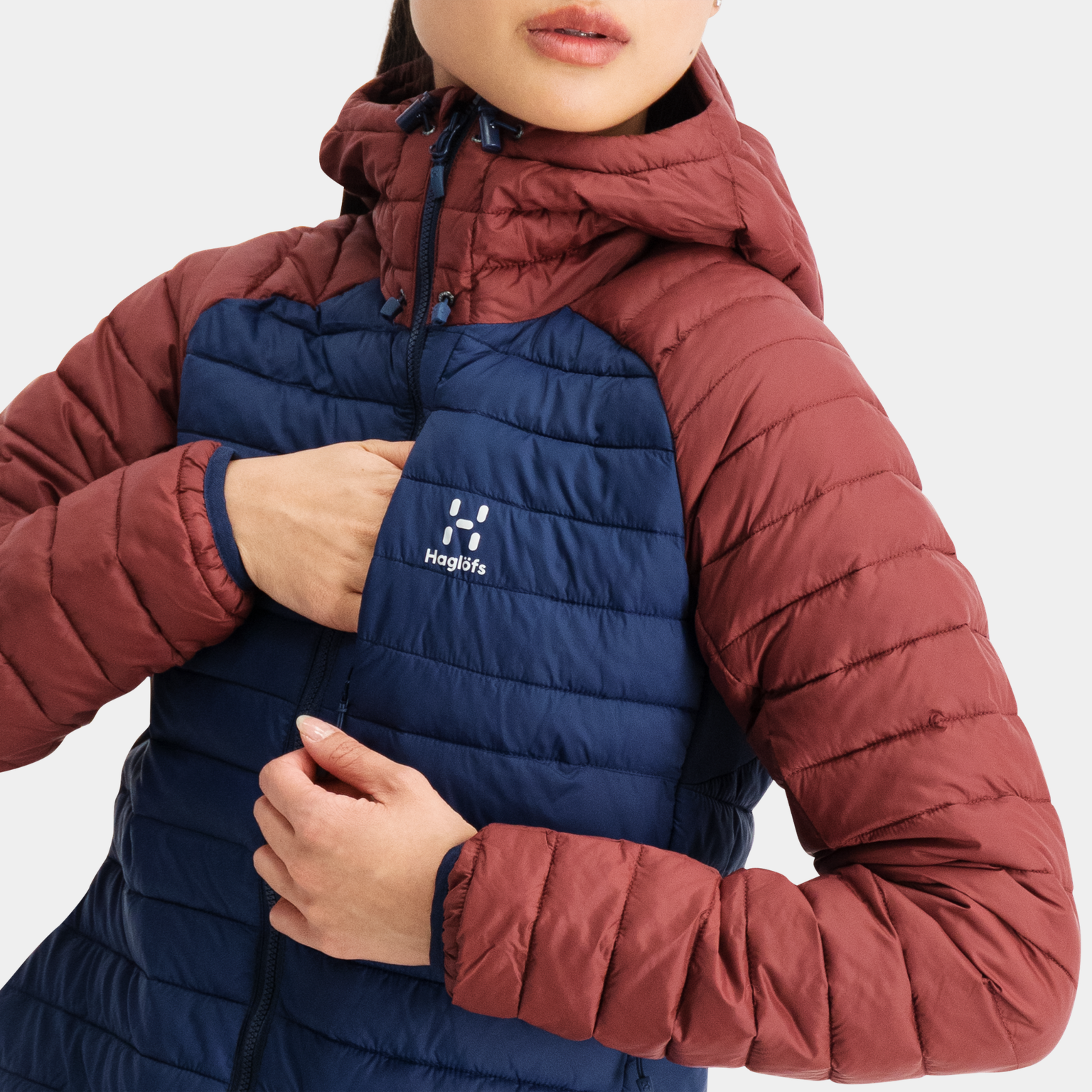 Zed Mimic Hood Women, turjakke, dame - Flerfarget