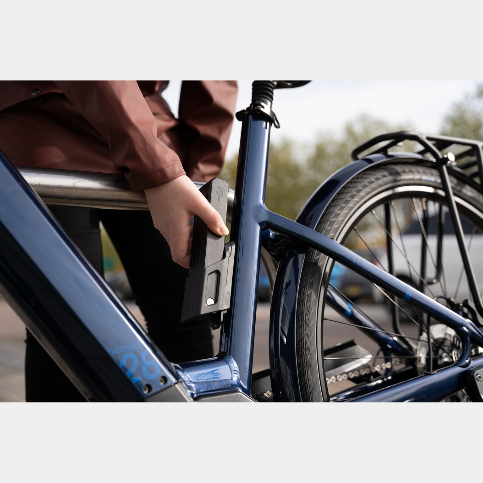  Skladací zámok na bicykel Hiplox SWITCH - čierny