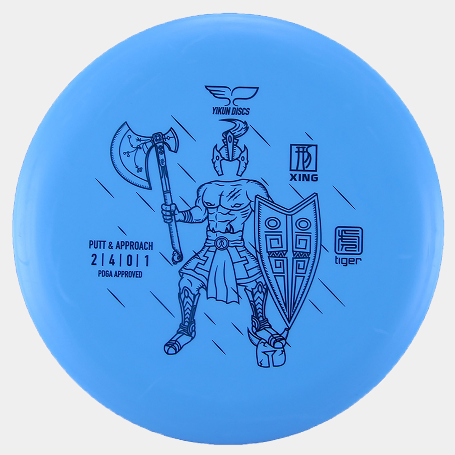 Tiger Line Putter XING, 165-170g, putter frisbeegolf - Blå