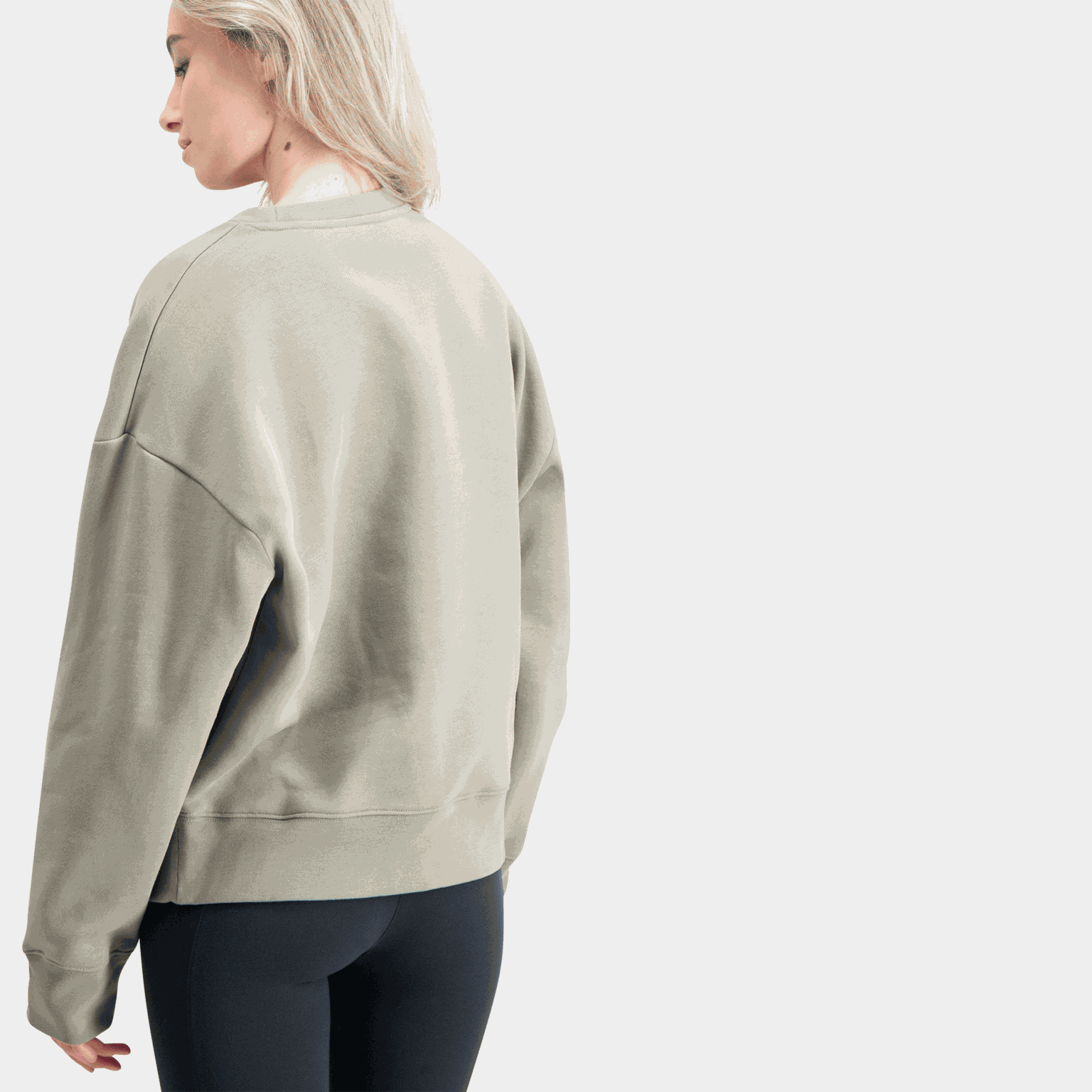Dames boyfriend sweatshirt, kersenrood, met ronde kraag
