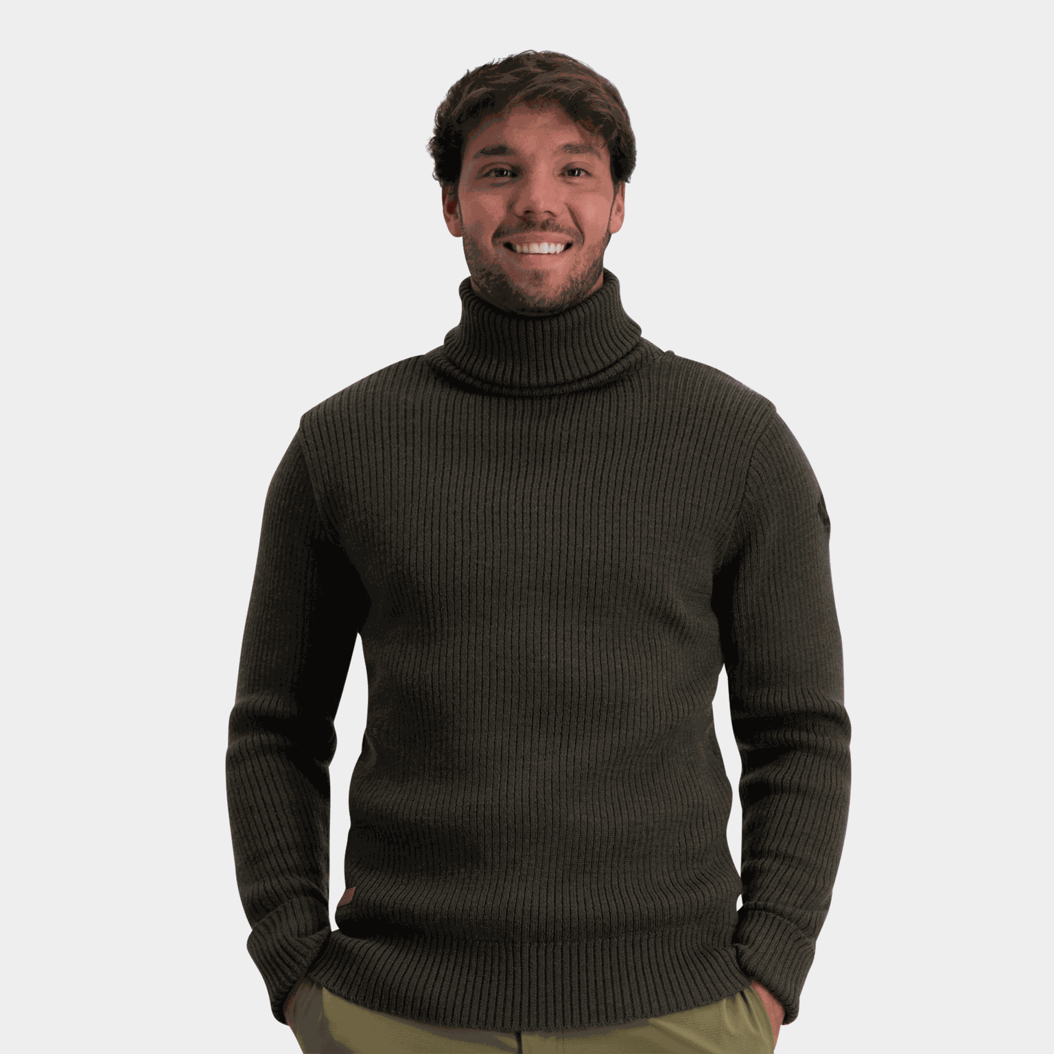  Logan Wind Protect pulóver zöld gyapjúanyagból.