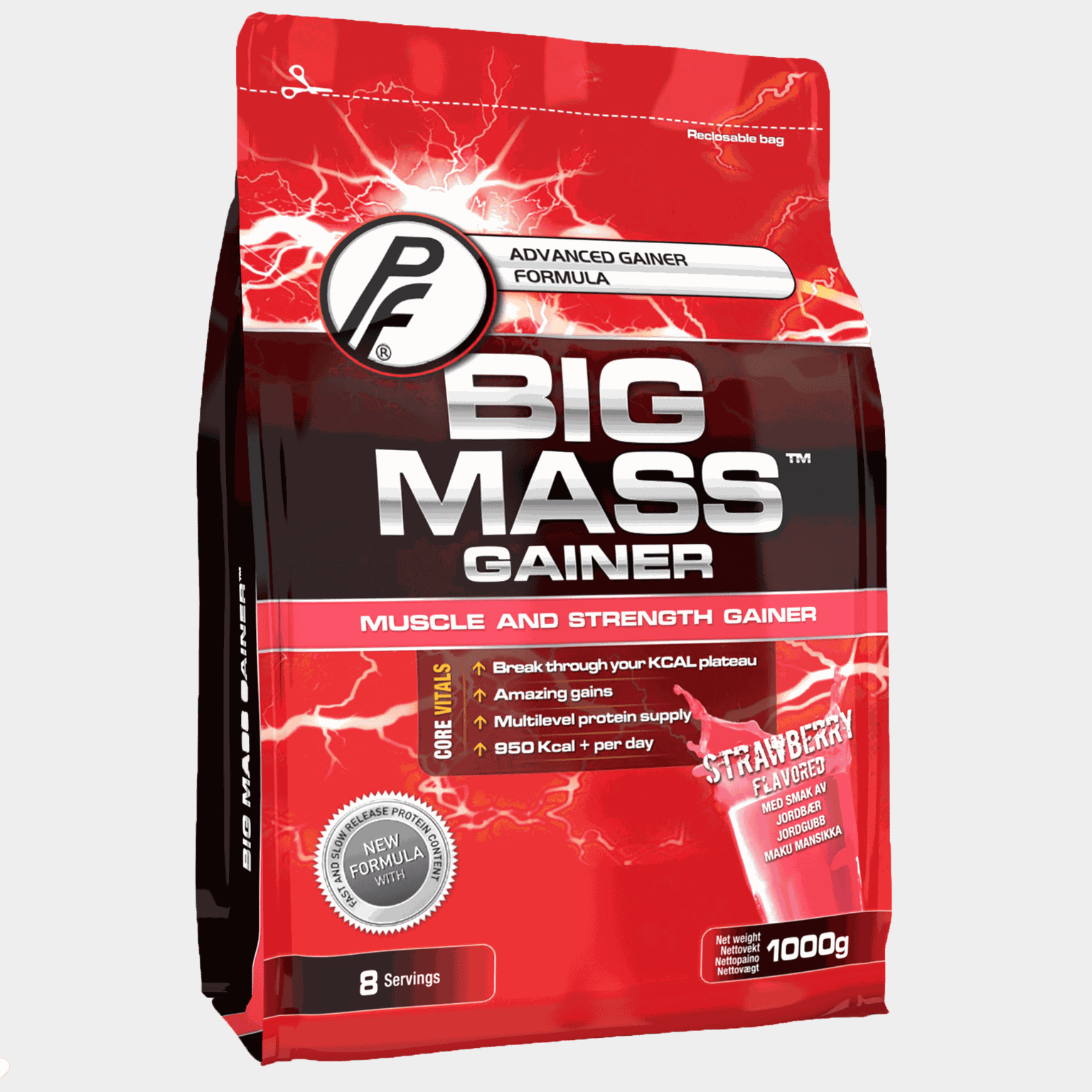  Gain de masse Big Mass Gainer 1 kg, Protéines en poudre