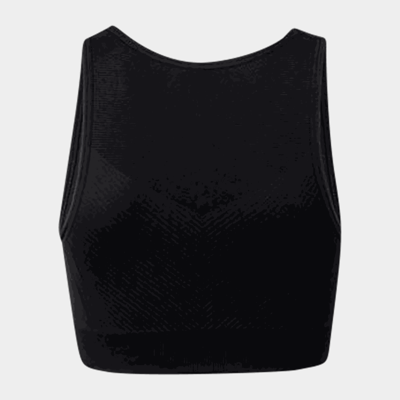 Seamless Crop, singlet, junior - Svart