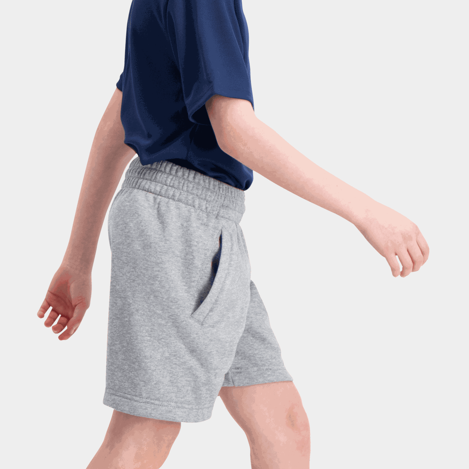 Nike Club Fleece French Terry Shorts, junior - Grå