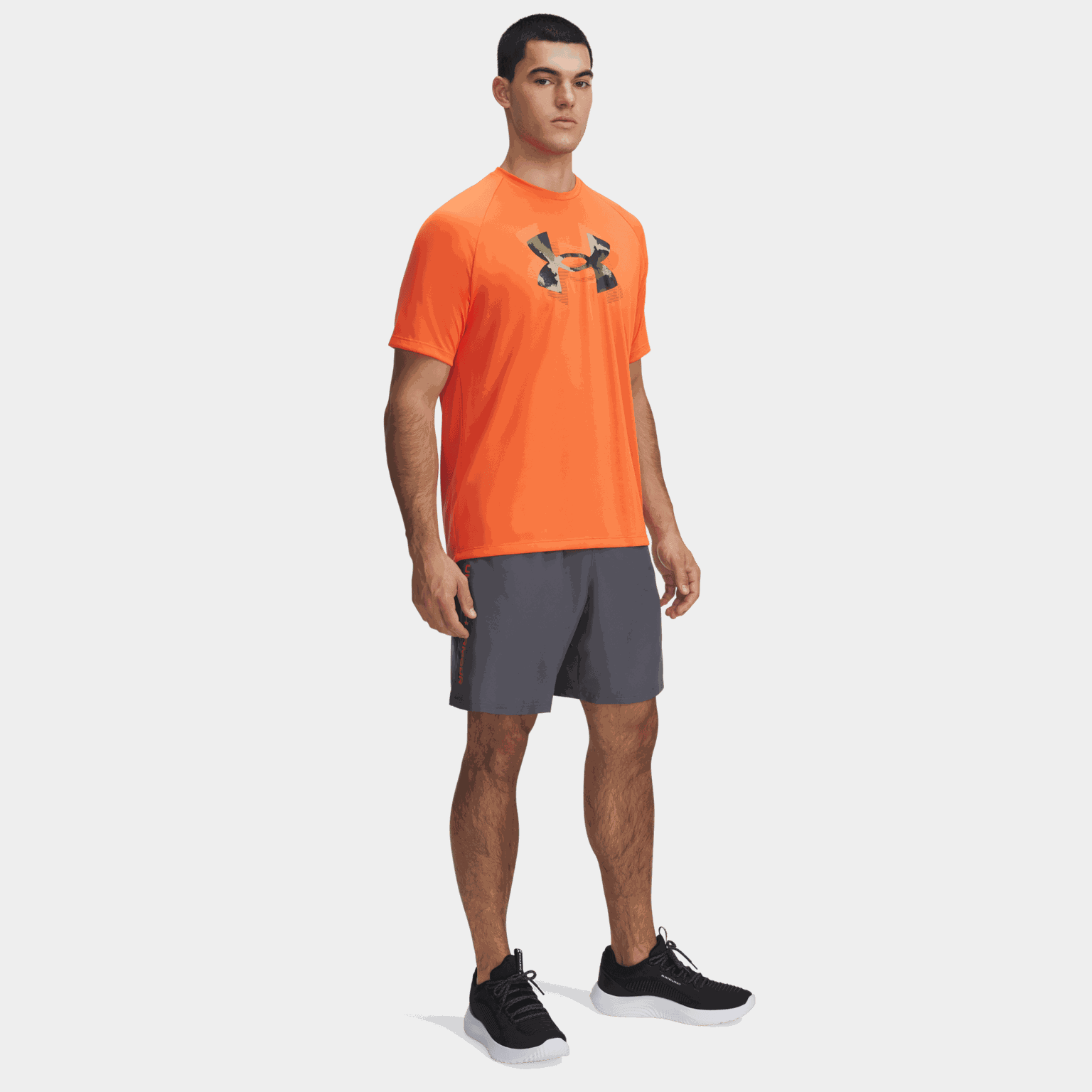 Tech Woven Wordmark Short, treningsshorts, herre - Grå