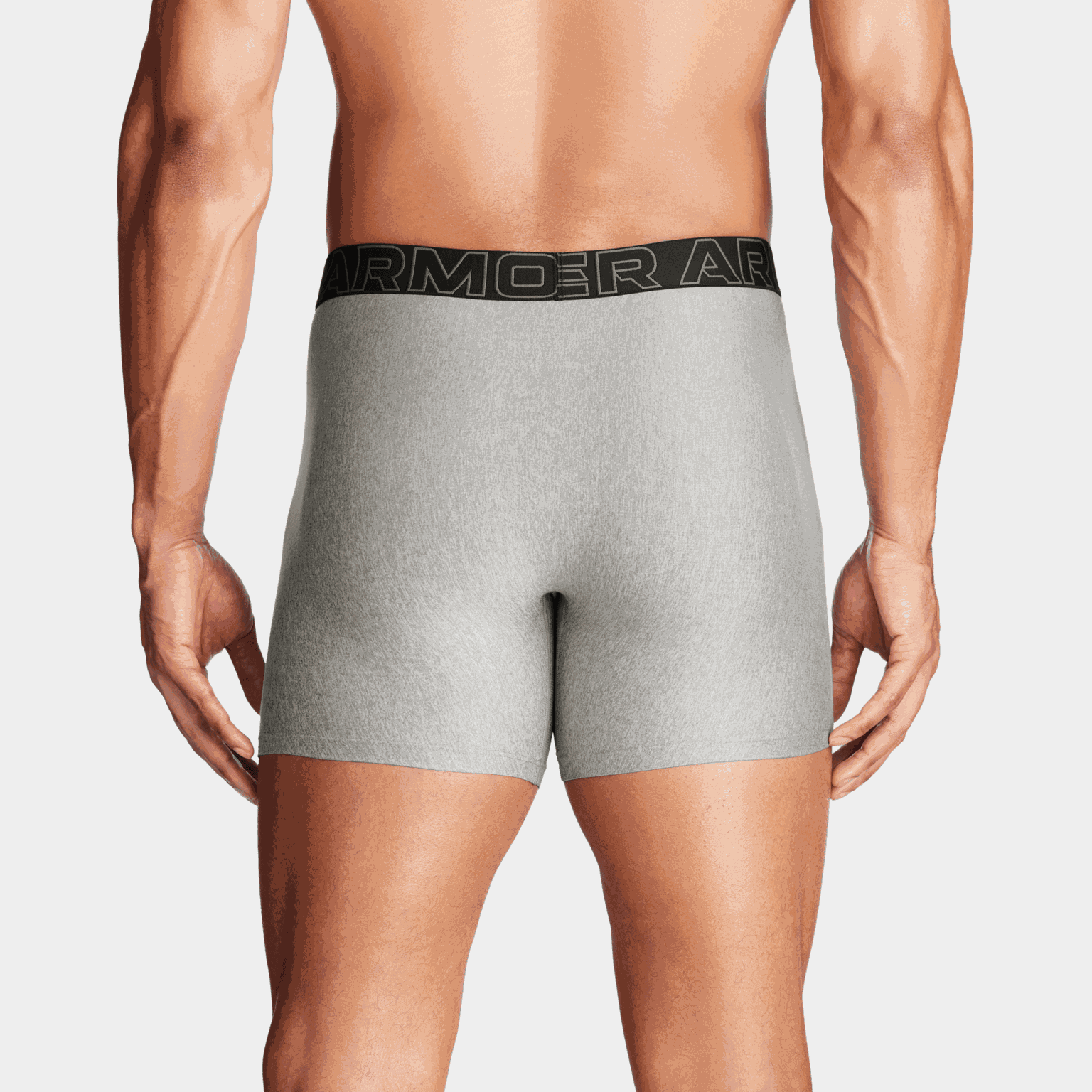  Performance Tech Solid 6 boxershorts voor heren, 3-pack – Grijs