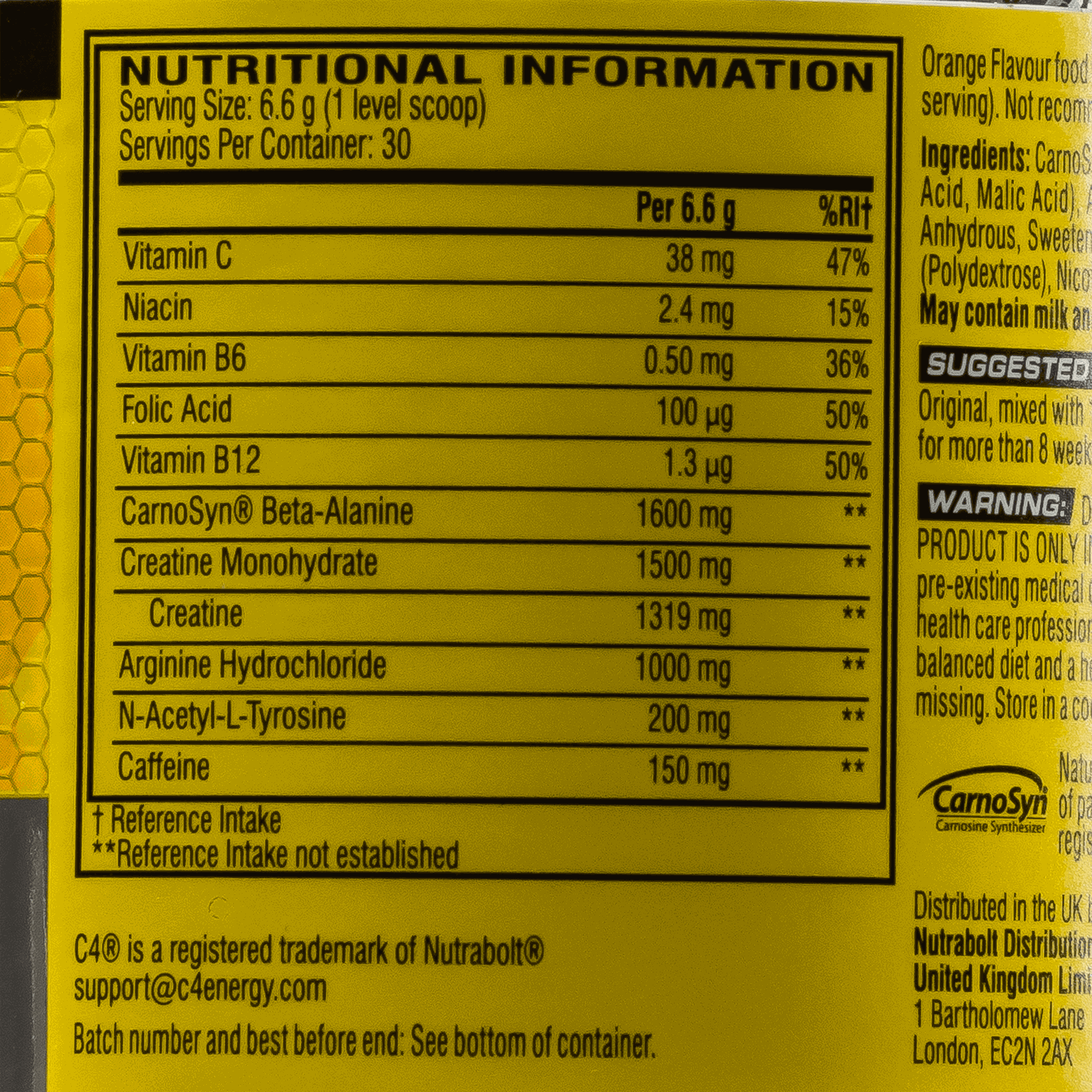 Pre-workout spray C4 Original Orange -