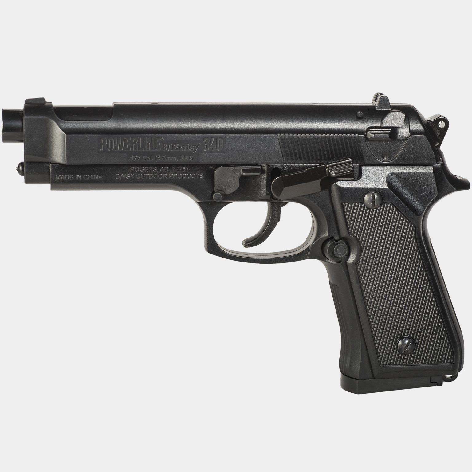  .340 kalibro pistoletas, pneumatinis šautuvas -