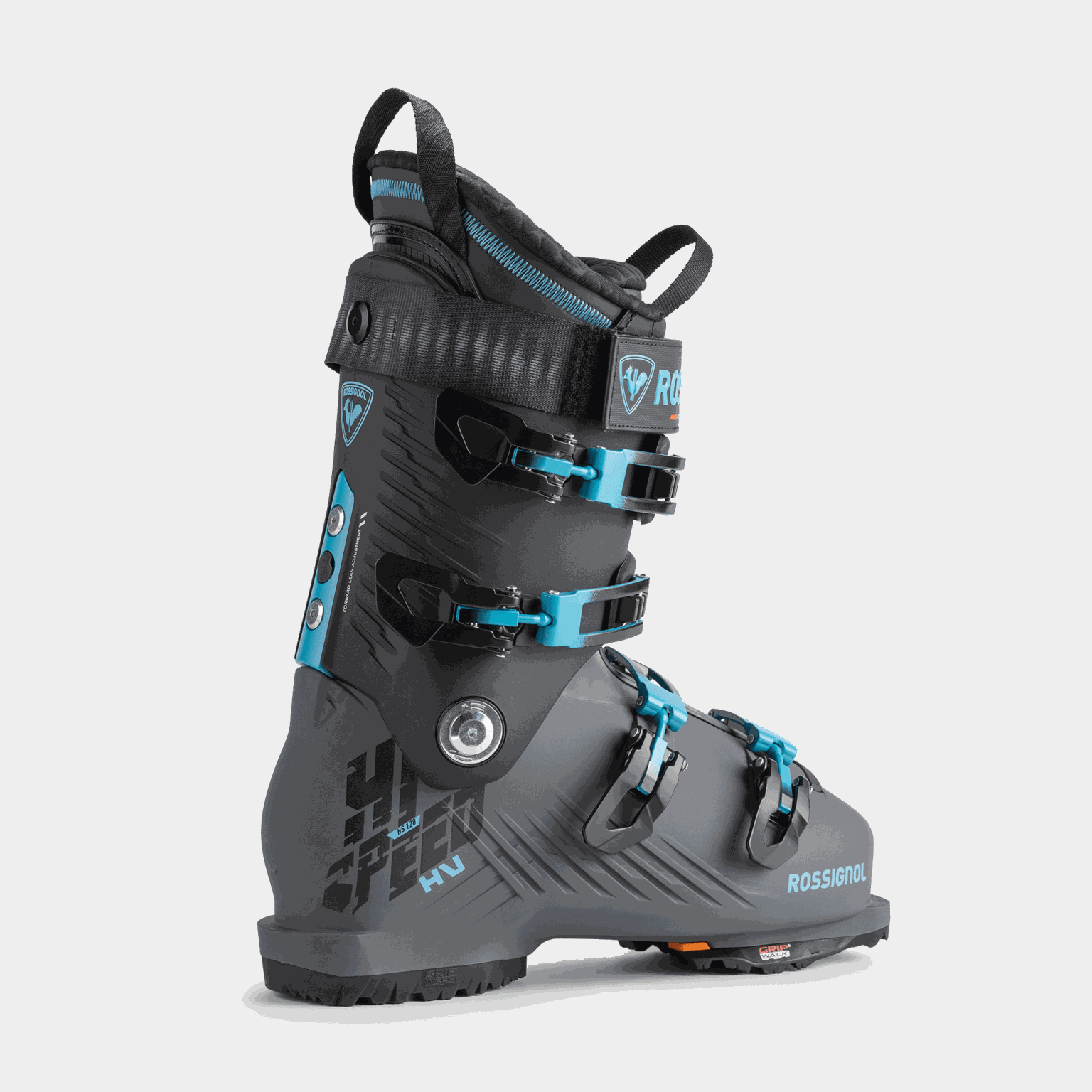 Botas de esqui alpino masculinas HI-SPEED 120 HV GW 24/25 para carving - cinza