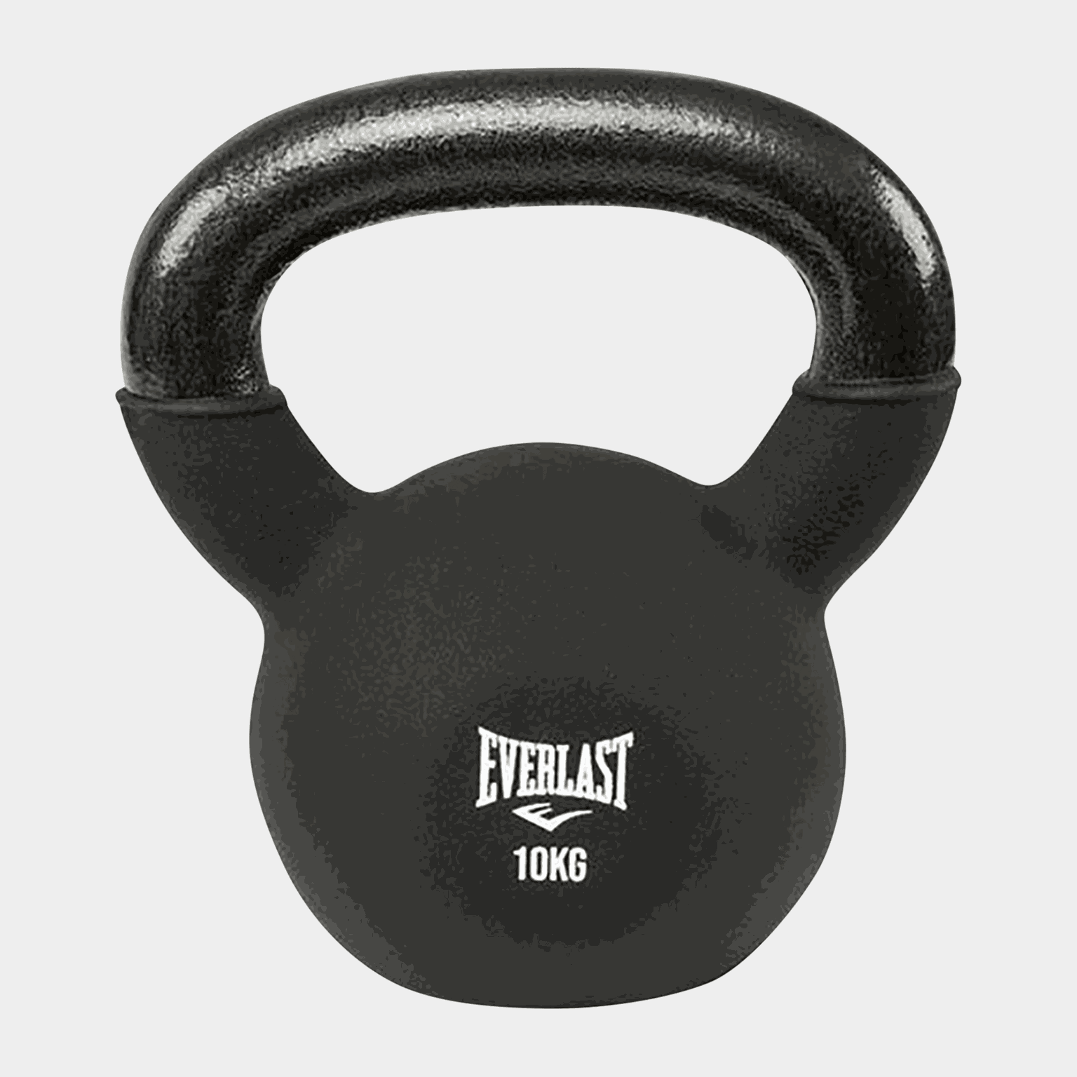  10 kg-os kettlebell, fekete színben.