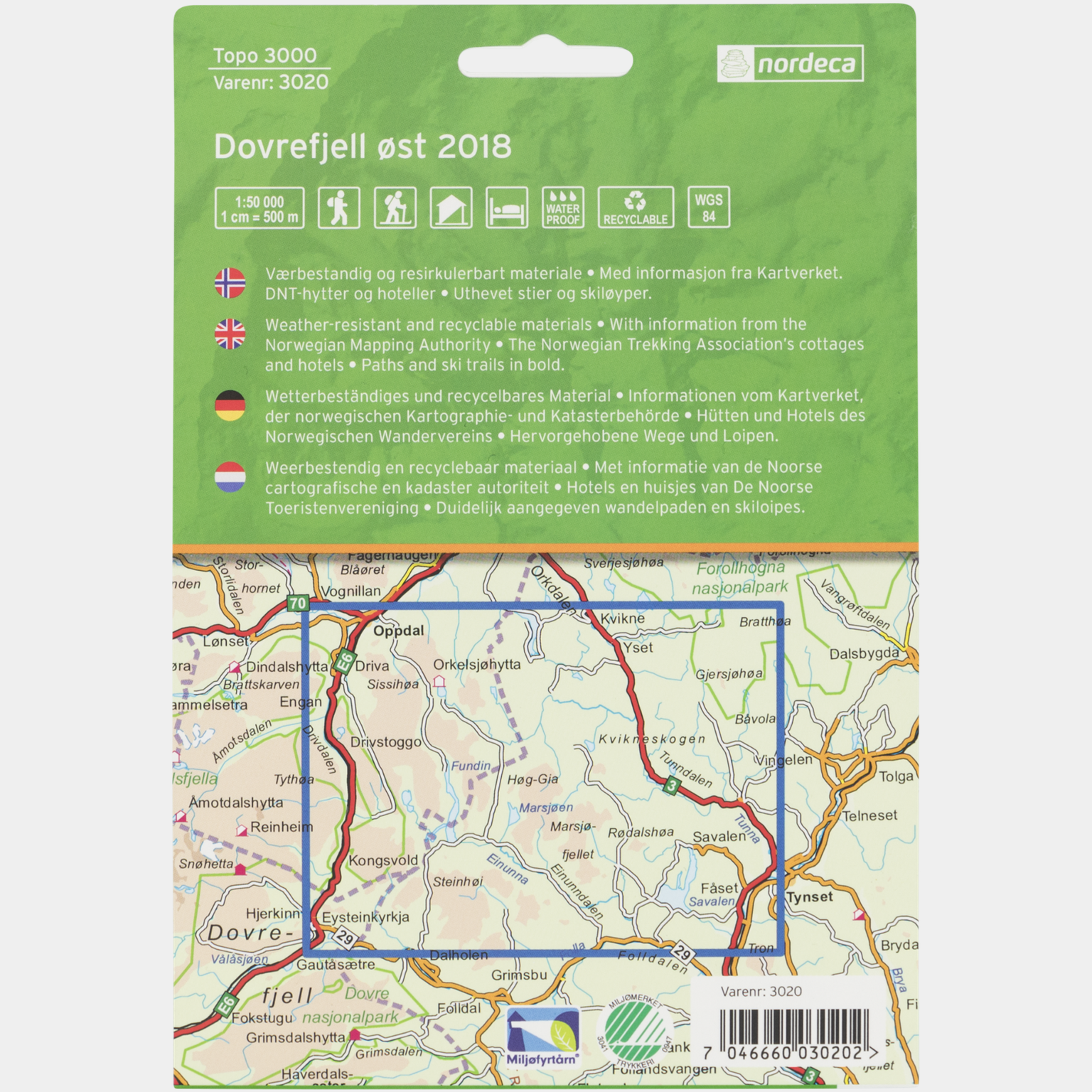 Dovrefjell Wschód 1:50 000 -