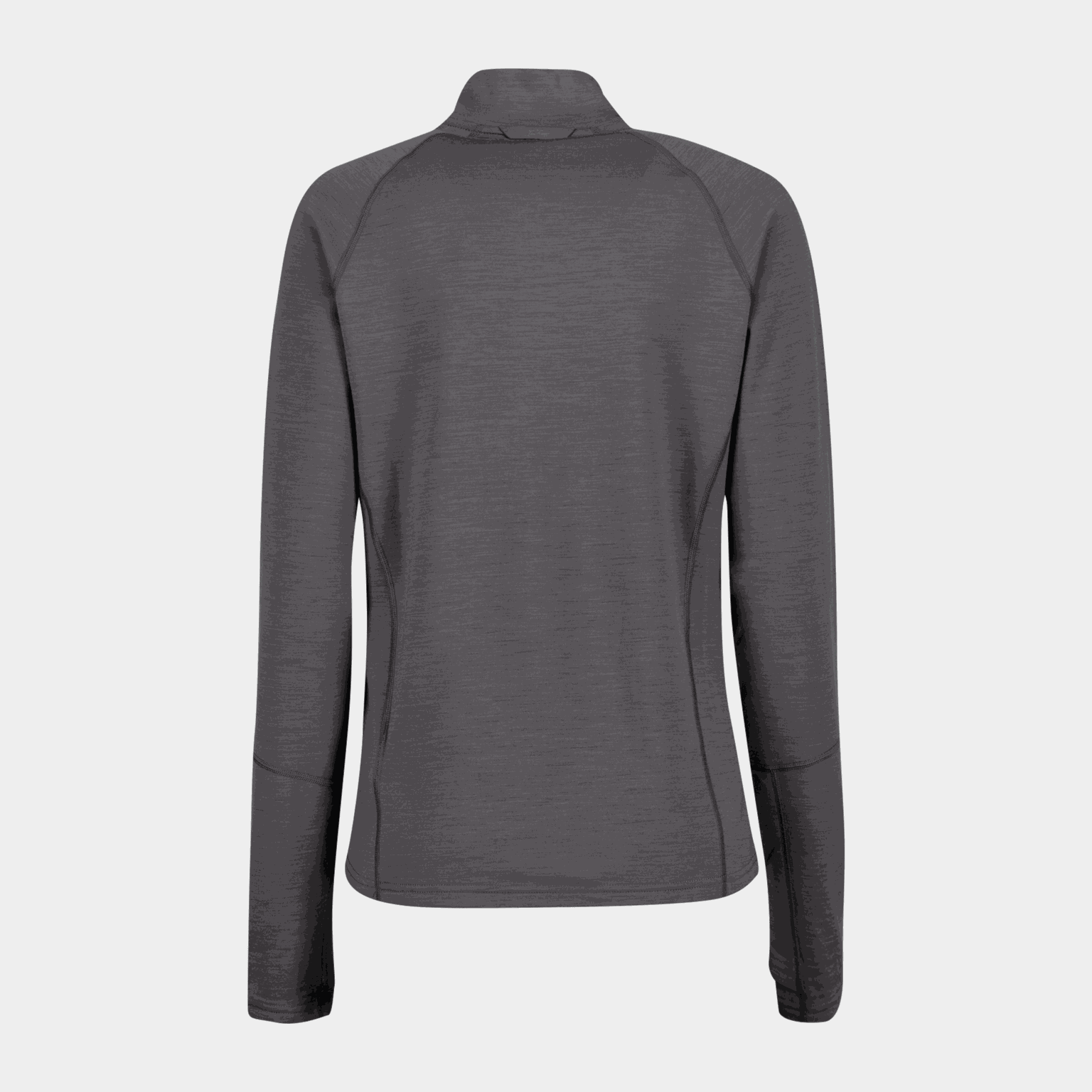 Casaco feminino Tived em lã merino com zíper frontal completo, cinza.