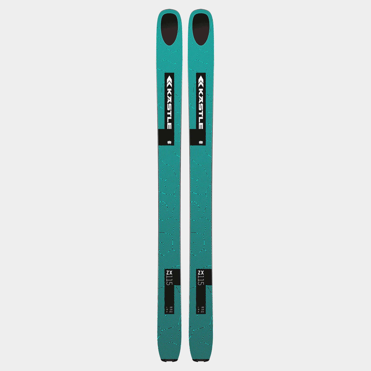  Esqui de esqui ZX115 24/25 para esqui de montanha e freeride, unissex – Verde