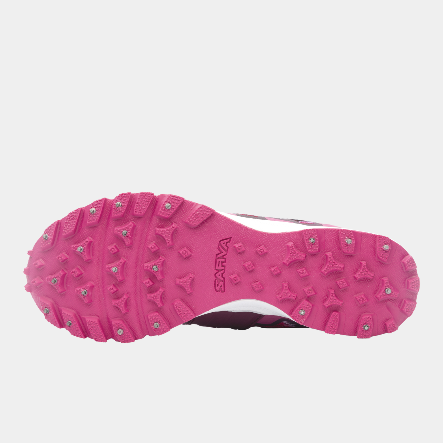  Damskie buty do biegania VJ Sarva X-Ice z kolcami – różowe