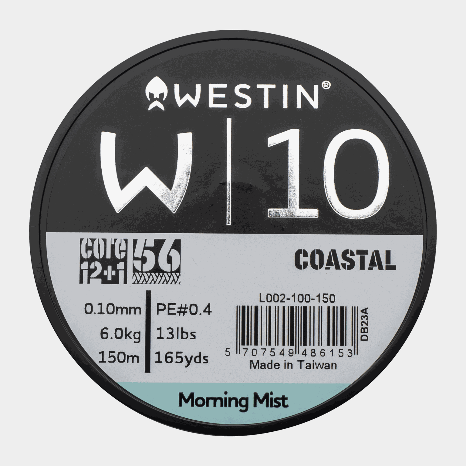  W10 13 Csíkos fonott zsinór, 0,10 mm, 150 m, 6,0 kg, többszálas zsinór -