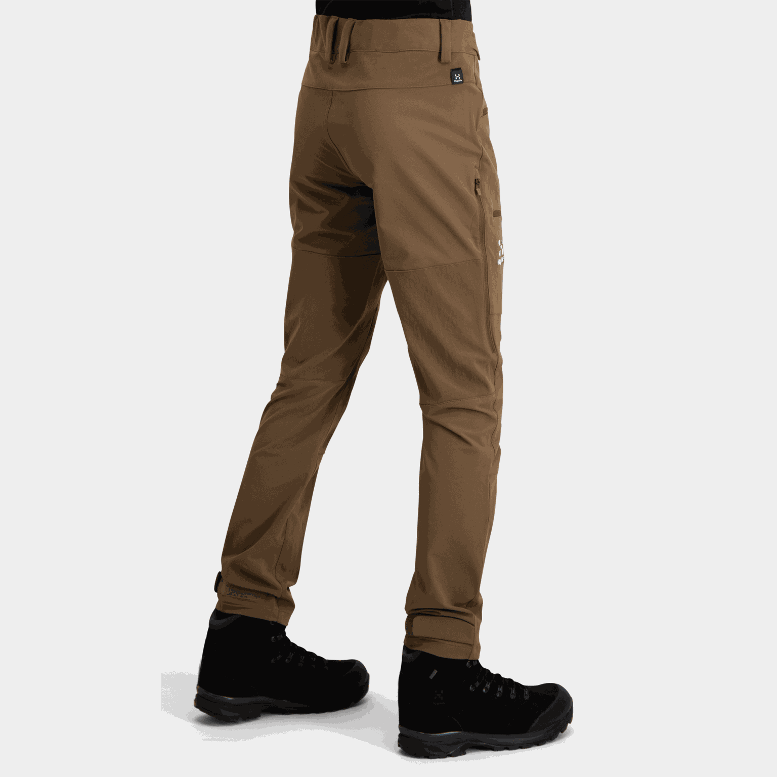 Calça de caminhada masculina slim fit com zircônias - marrom