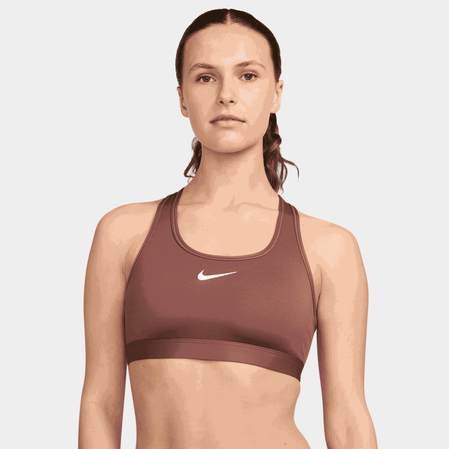 Swoosh Medium Support Bra, sports-BH, dame - Rød