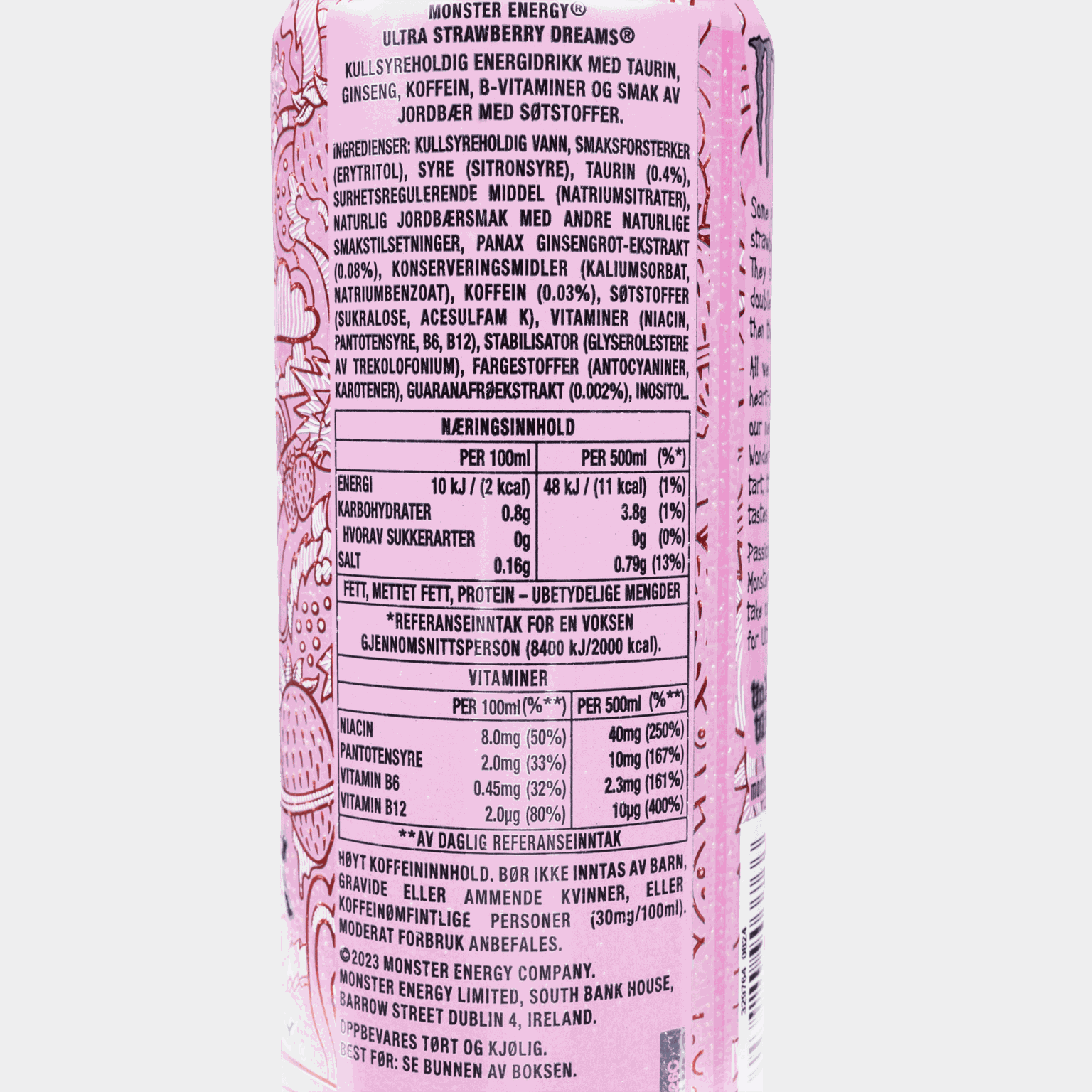  Monster Ultra Strawberry Dreams, napój energetyczny -
