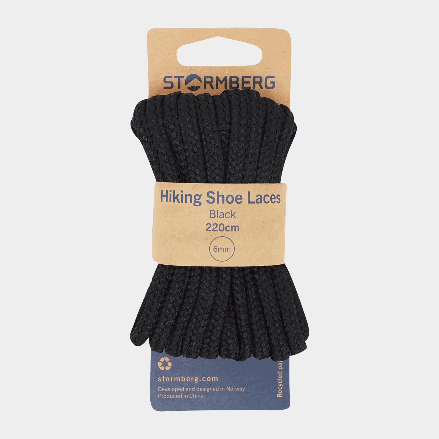 Bruine veters voor trekkingschoenen 220 cm