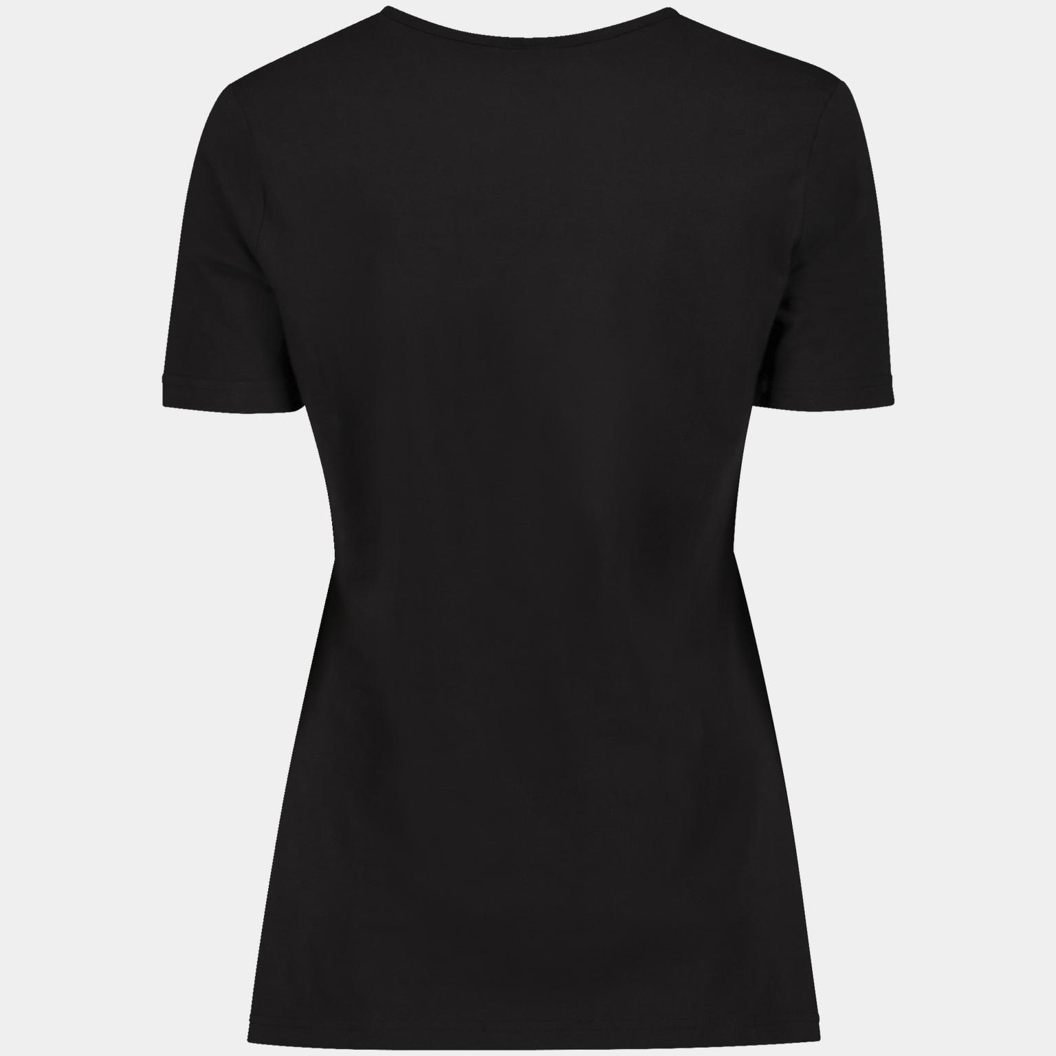  Tricou Basic cu guler rotund pentru femei – Negru