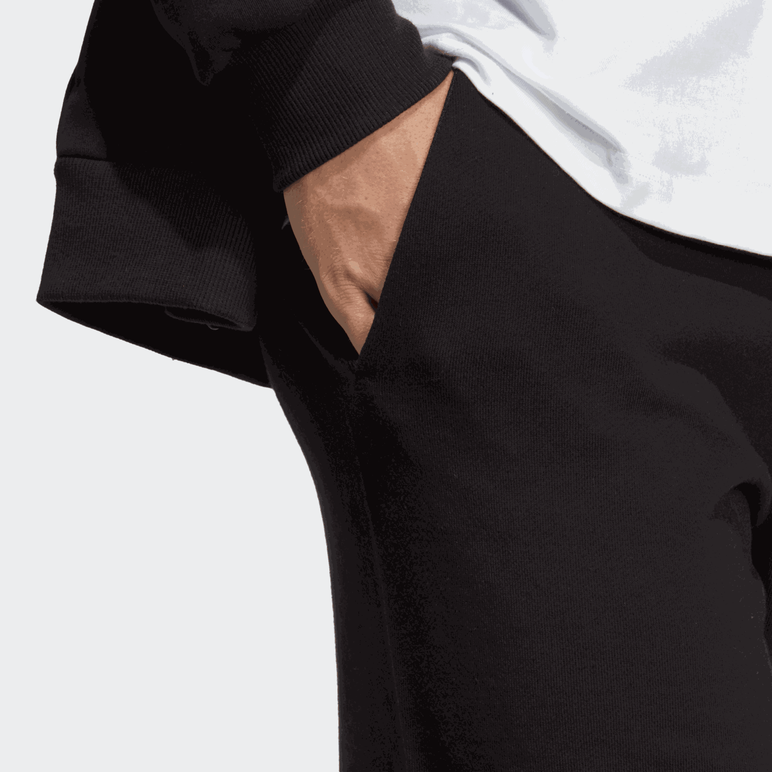 Essentials Big Logo French Terry Shorts, collegeshorts, herre - Svart