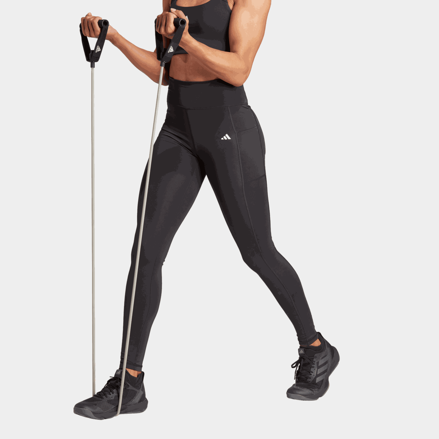  Leginsy sportowe damskie Optime Long, czarne