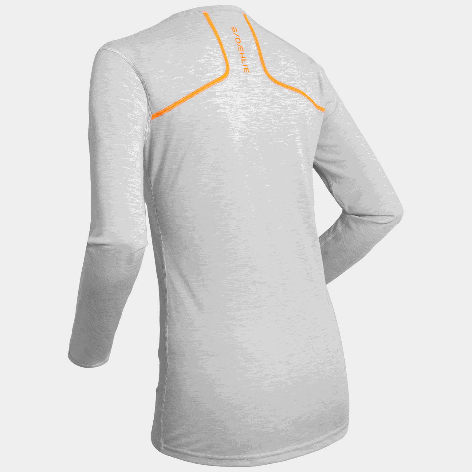 T-shirt da allenamento a maniche lunghe in misto lana, intimo da donna, grigia