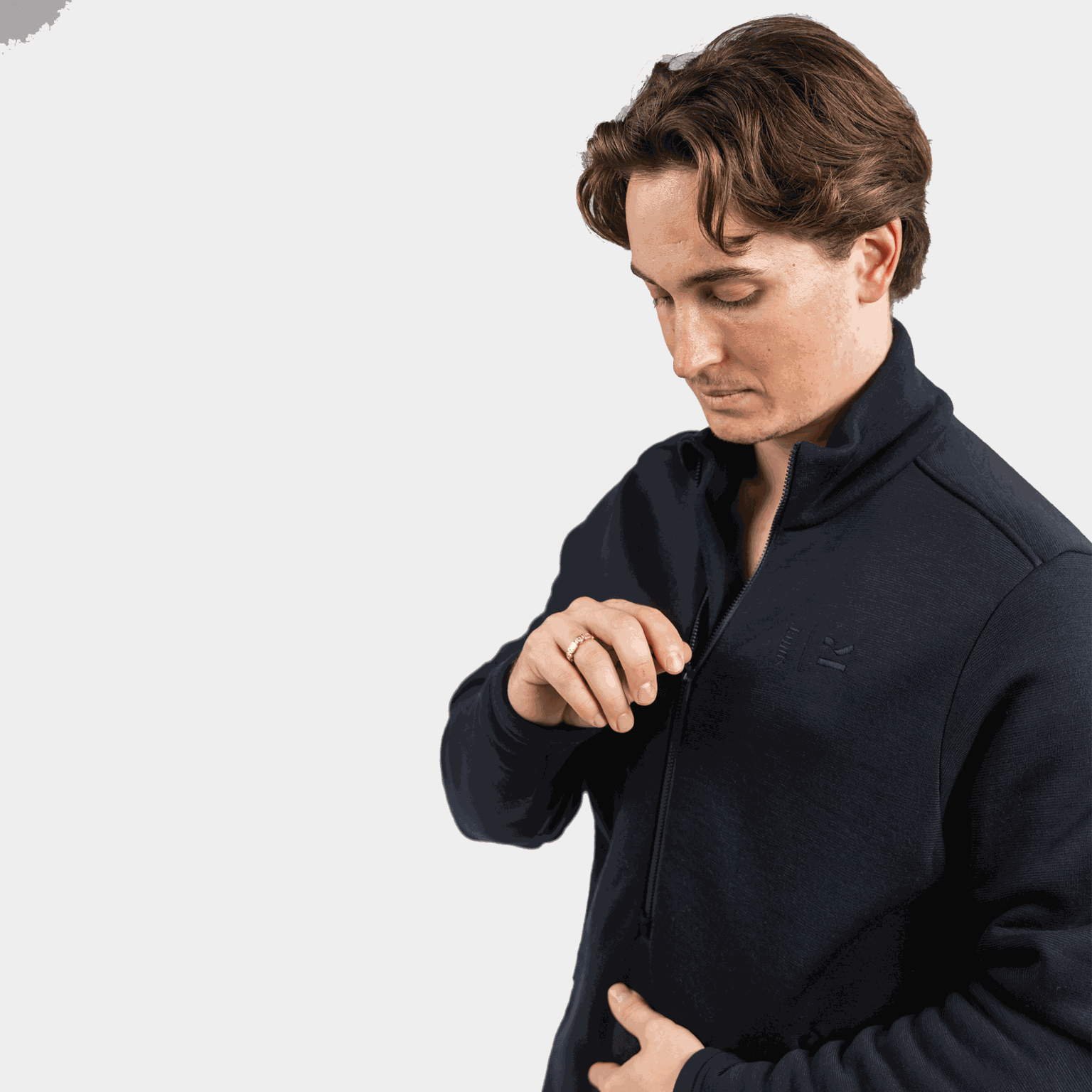 Kleveland Merinowollen trui met rits, unisex