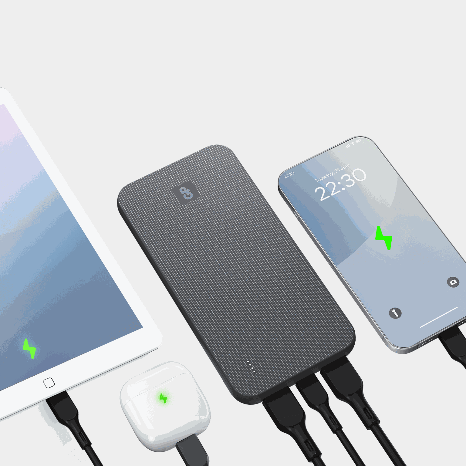 Bateria externa GP Plus 10000mAh preta - Preta
