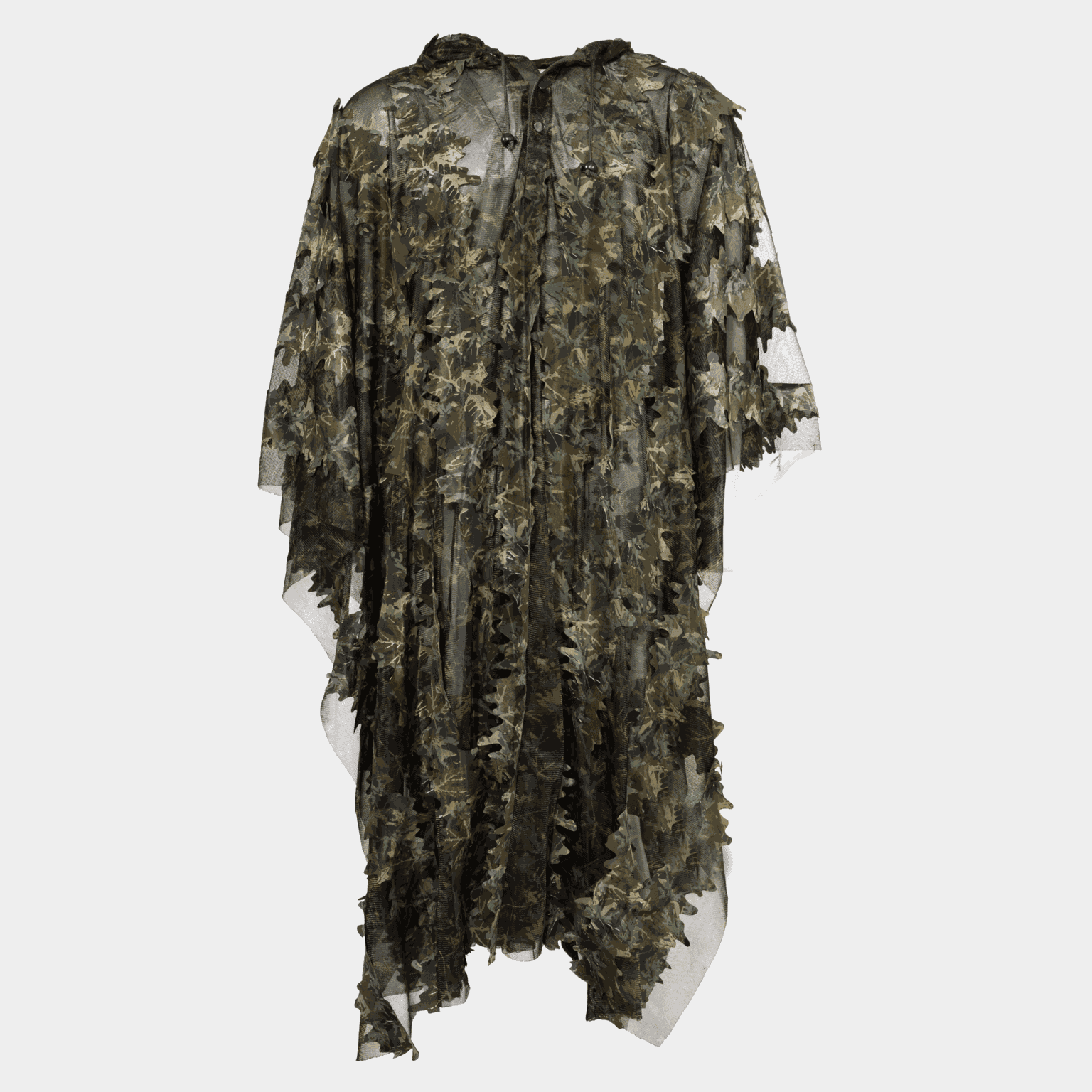  Syringa kamouflageponcho med lövkamouflagetryck – grönt