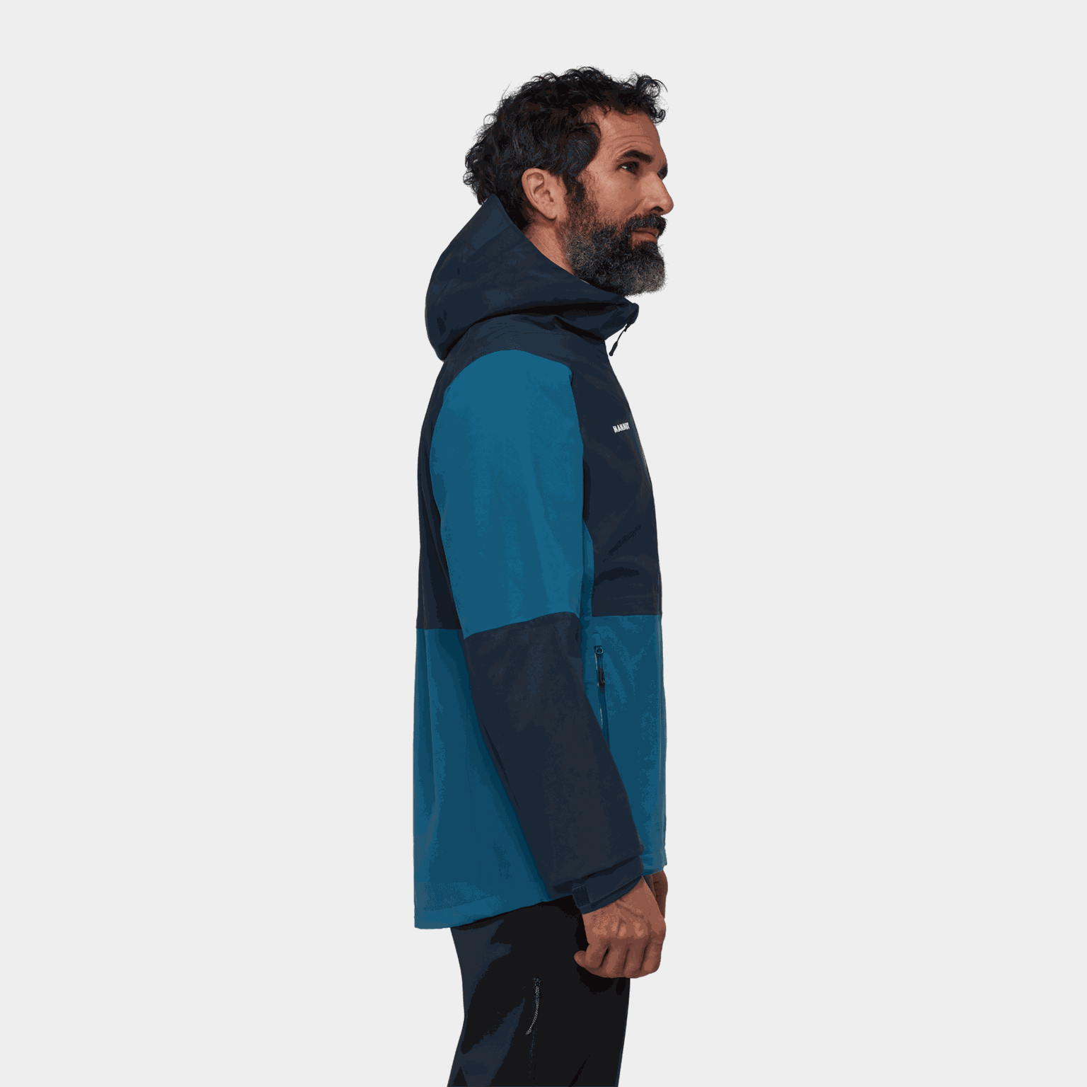 Jaqueta impermeável masculina Linard Guide HS com capuz - azul