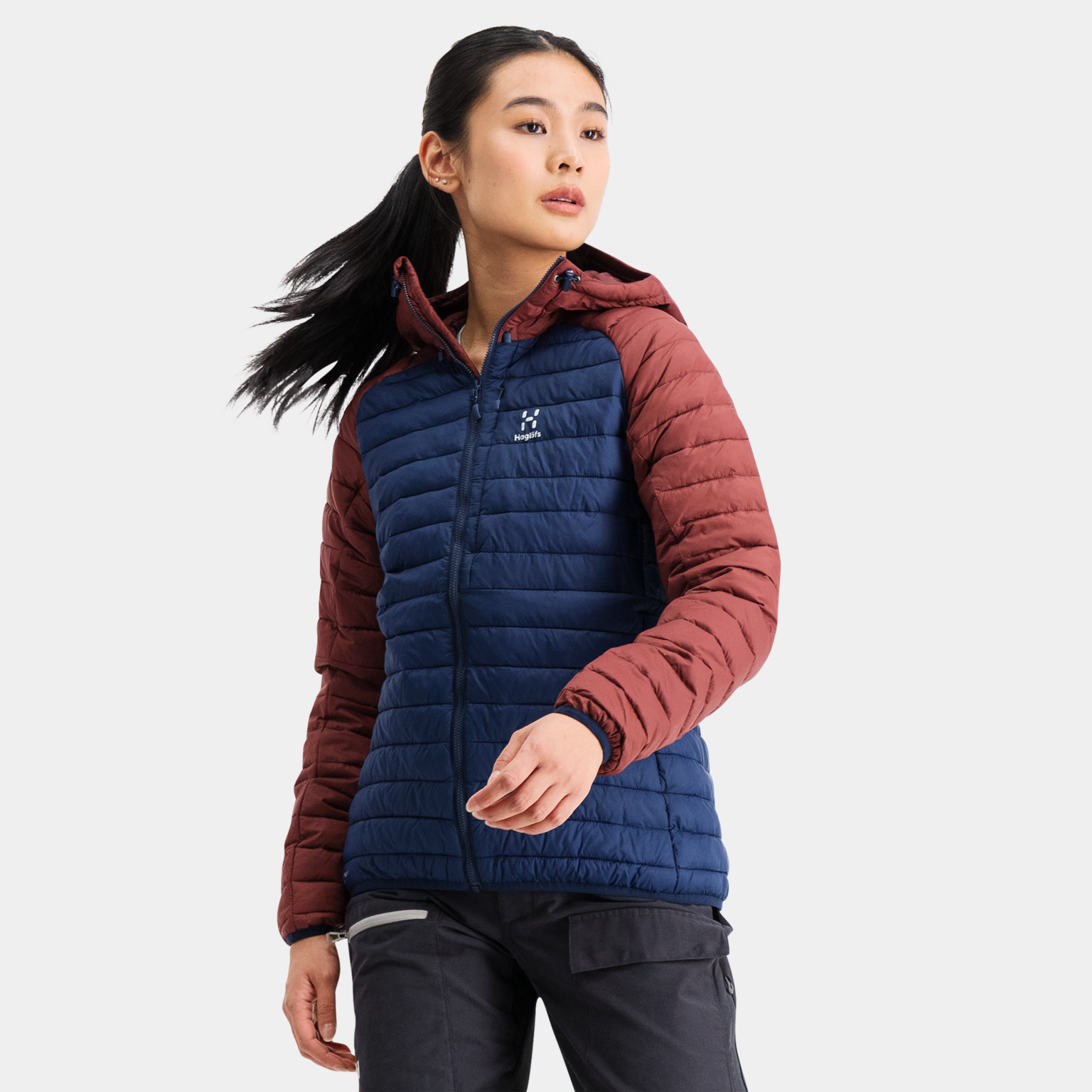 Zed Mimic Hood Women, turjakke, dame - Flerfarget