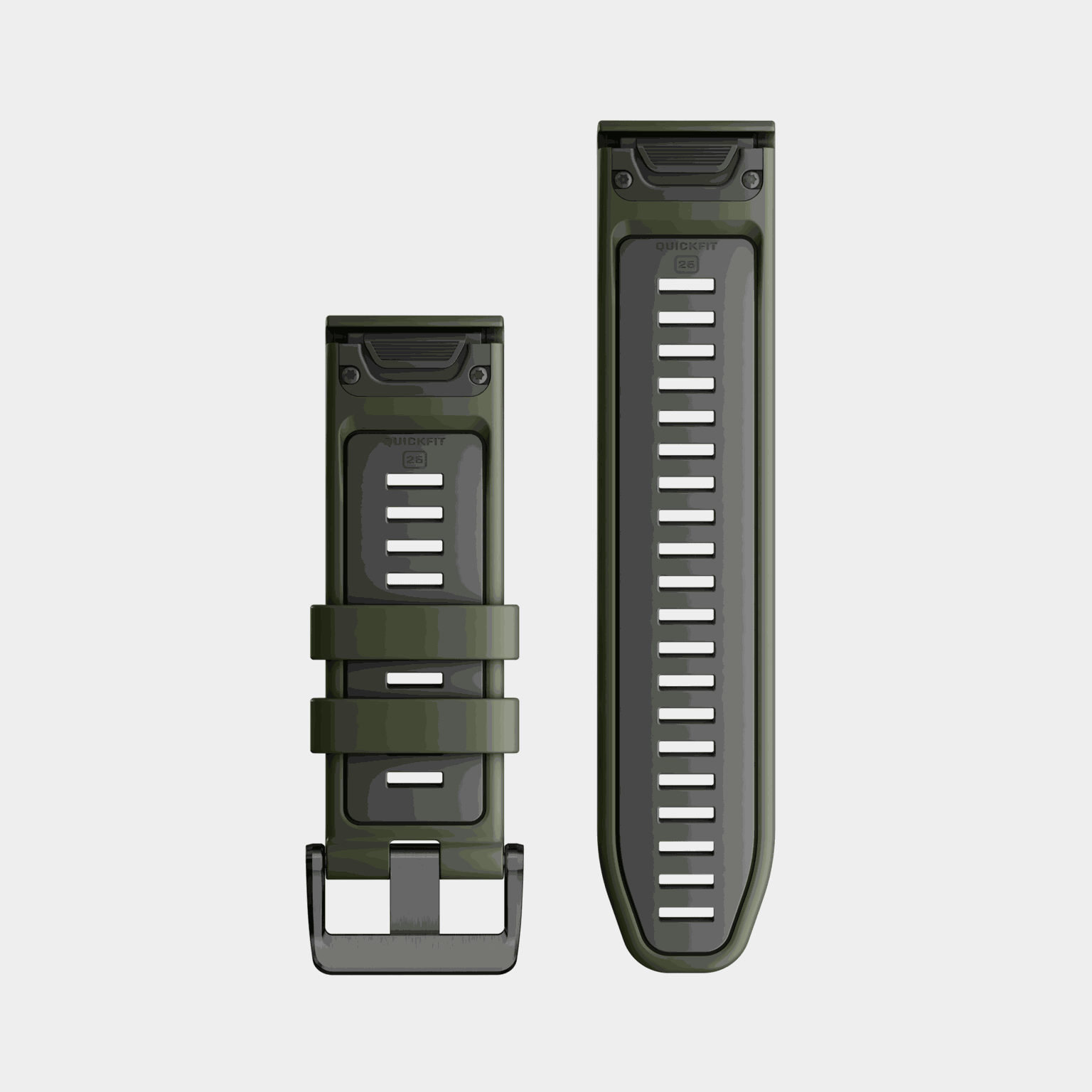  QuickFit 26mm siliconen horlogebandje - groen