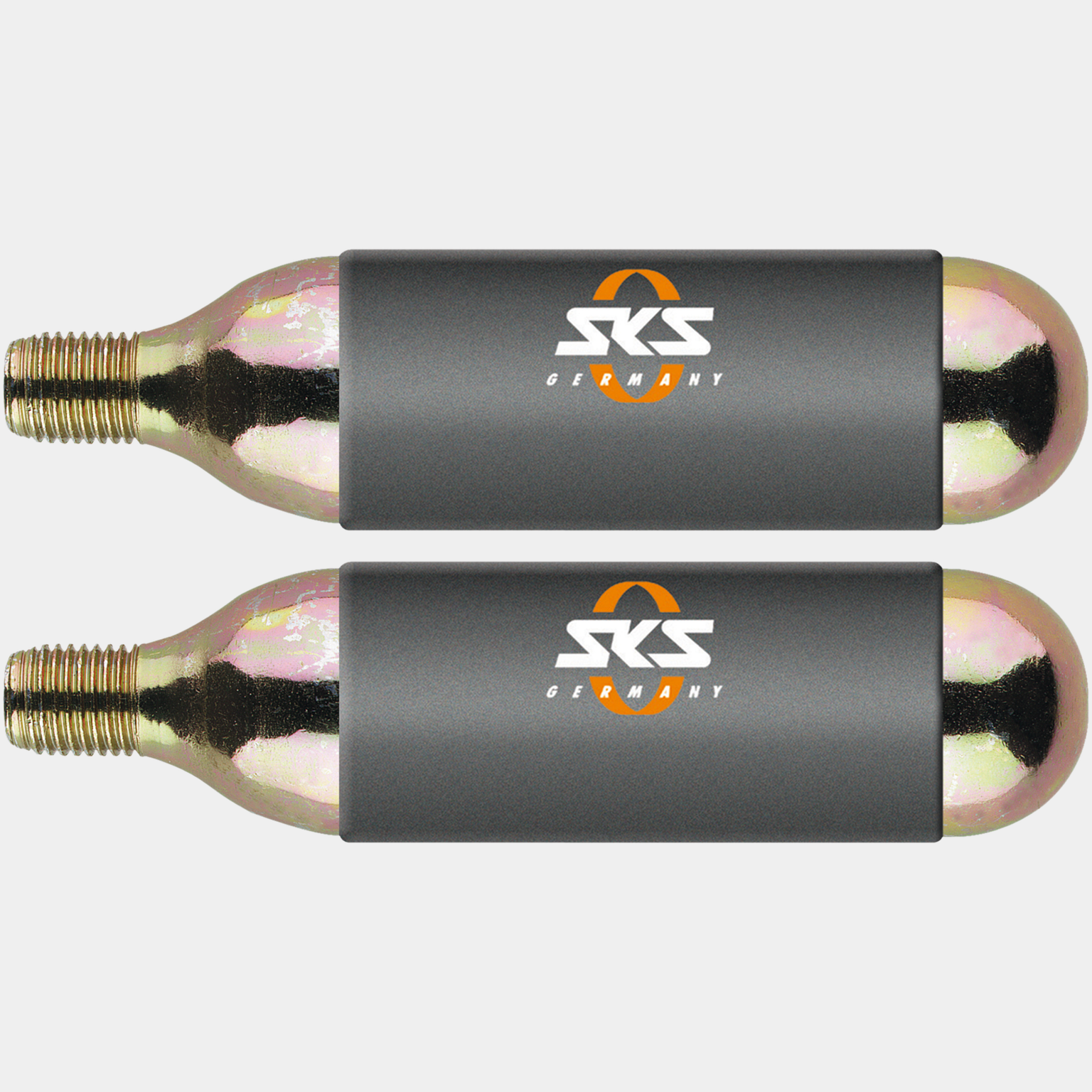 CO2 Cartridge w/threads 24 g 2 pk, trykkluftpatroner - Sølv