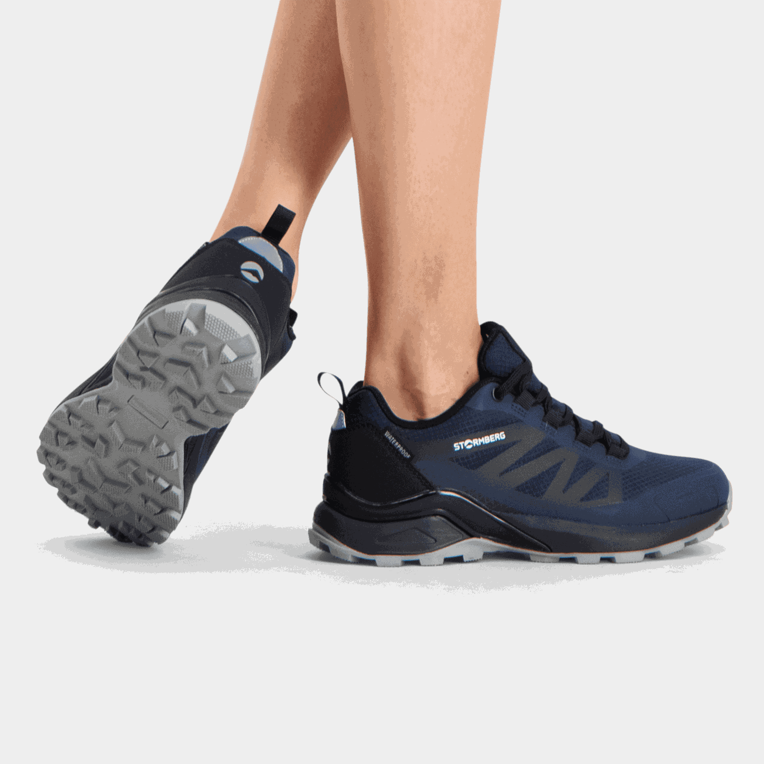Damskie wodoodporne buty trekkingowe Trail-Y z niskim stanem – niebieskie