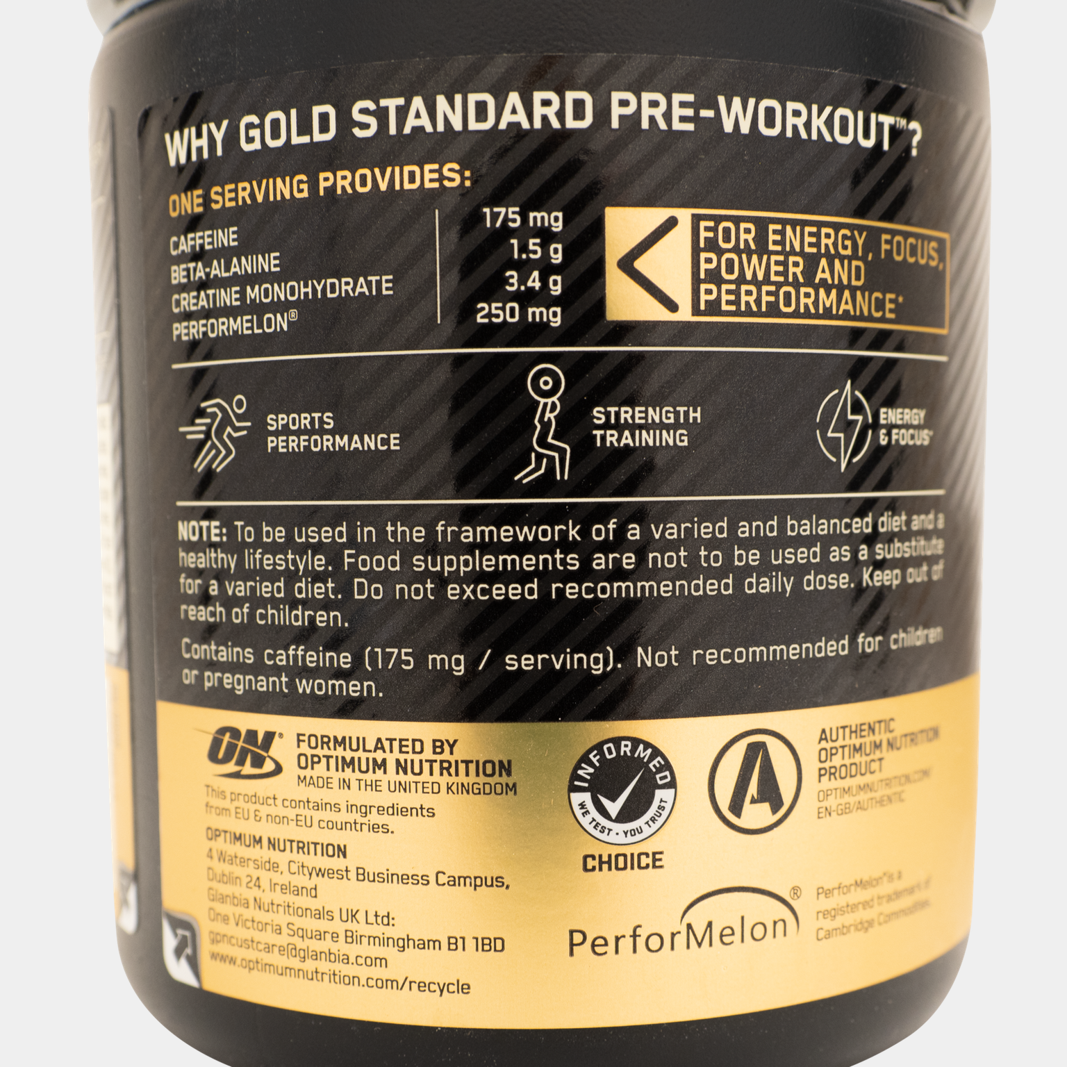  Gold Standard edzés előtti por 330g