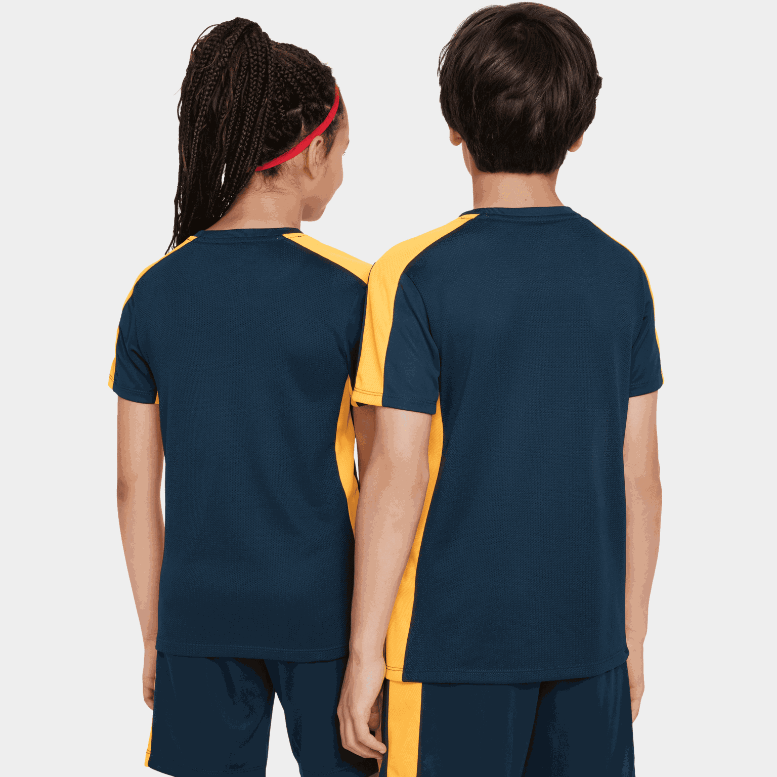  Camisa de Futebol Infantil Kylian Mbappé Academy 23 de Manga Curta - Azul Marinho